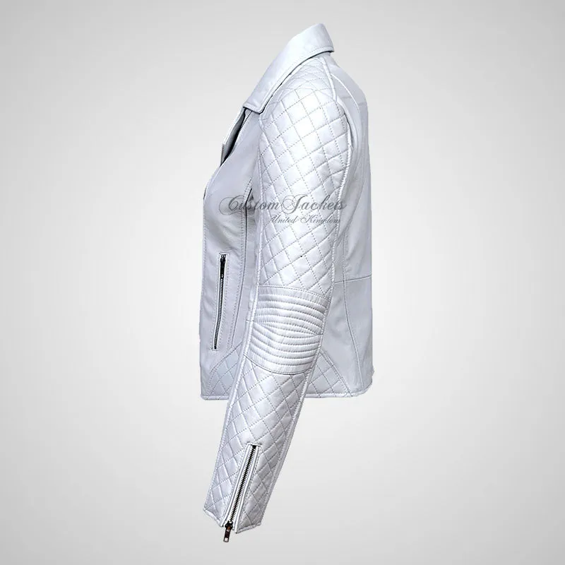 JESSIE Ladies Biker Leather Jacket Casual Leather Jacket