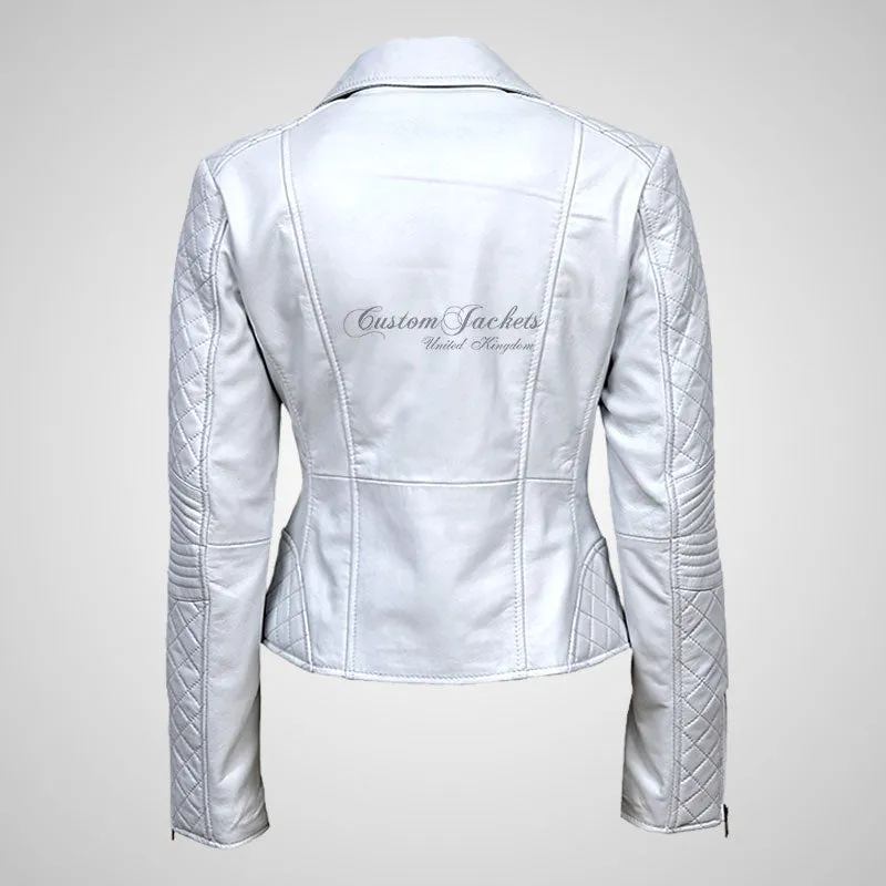 JESSIE Ladies Biker Leather Jacket Casual Leather Jacket