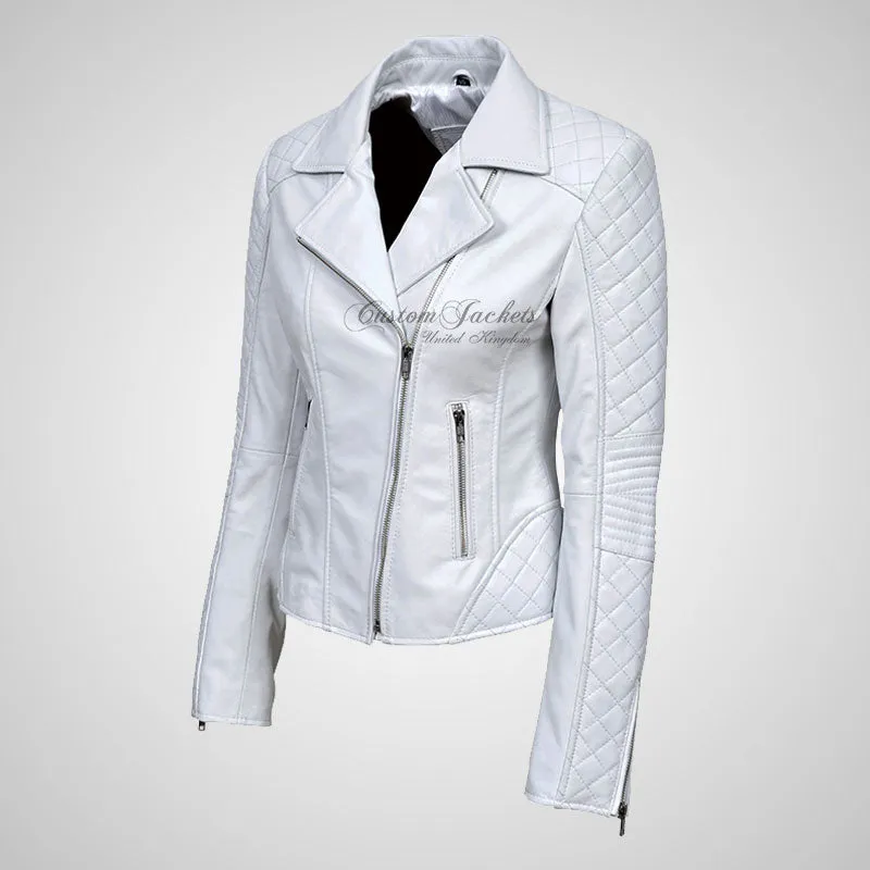 JESSIE Ladies Biker Leather Jacket Casual Leather Jacket