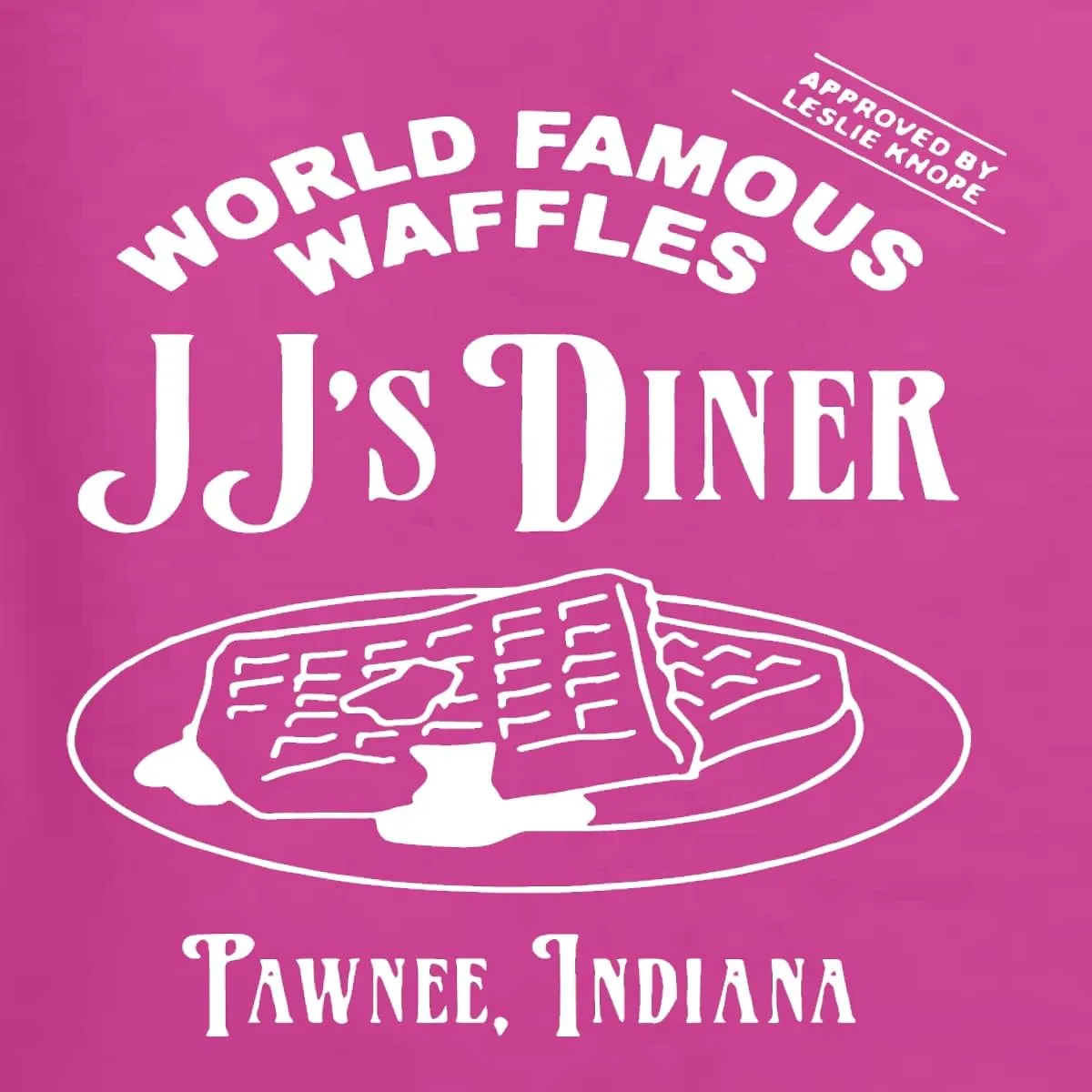 JJ's Diner Indiana World Famous Waffles by Leslie Pop Culture Unisex Crewneck Graphic Sweatshirt