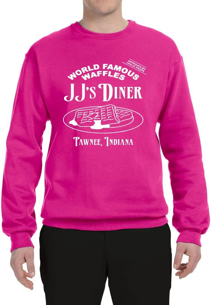 JJ's Diner Indiana World Famous Waffles by Leslie Pop Culture Unisex Crewneck Graphic Sweatshirt