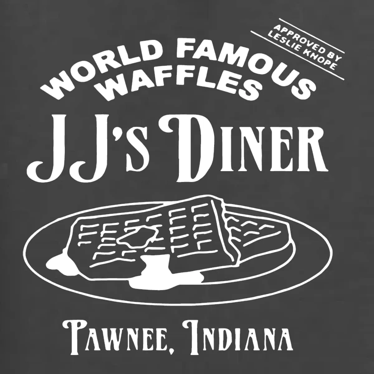 JJ's Diner Indiana World Famous Waffles by Leslie Pop Culture Unisex Crewneck Graphic Sweatshirt