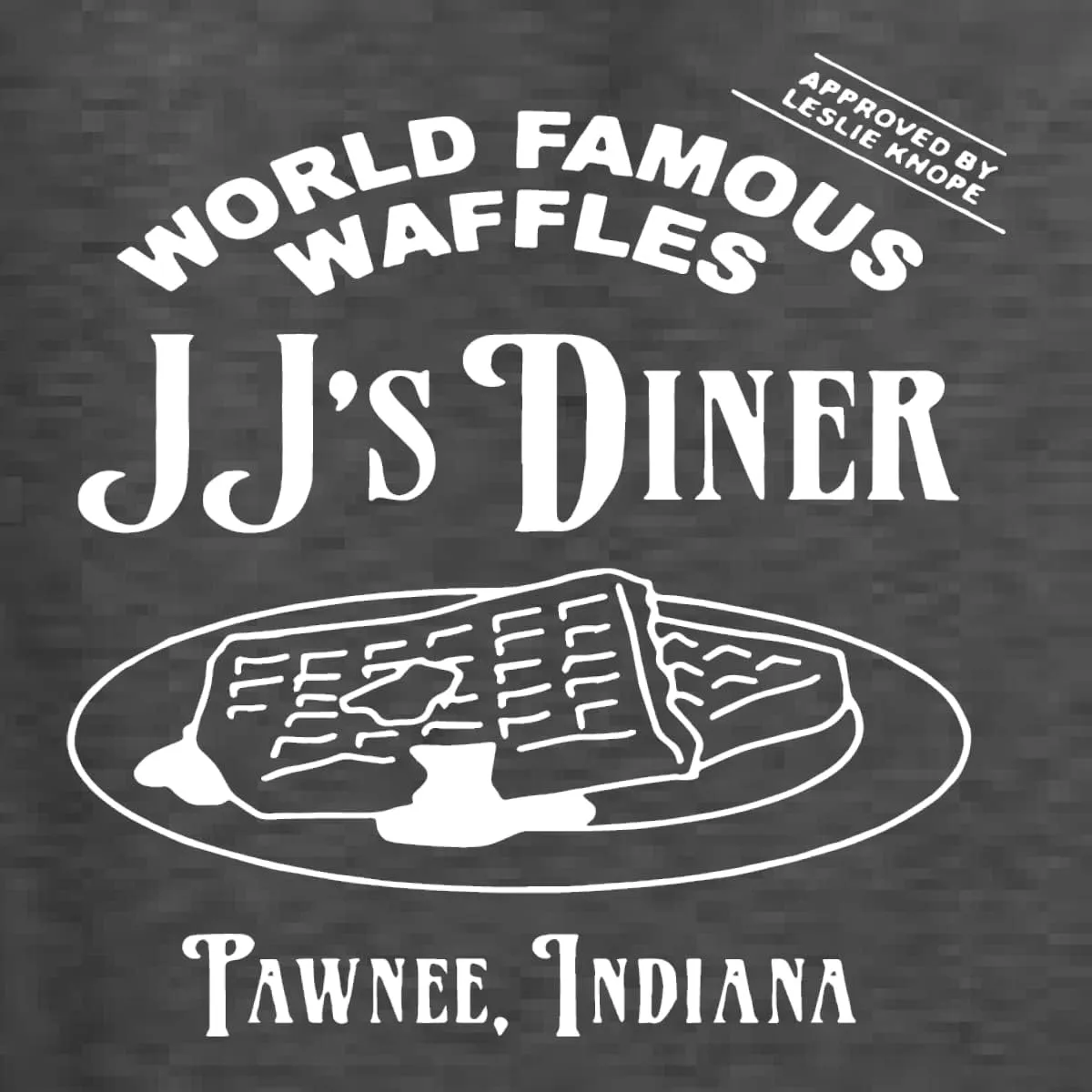 JJ's Diner Indiana World Famous Waffles by Leslie Pop Culture Unisex Crewneck Graphic Sweatshirt