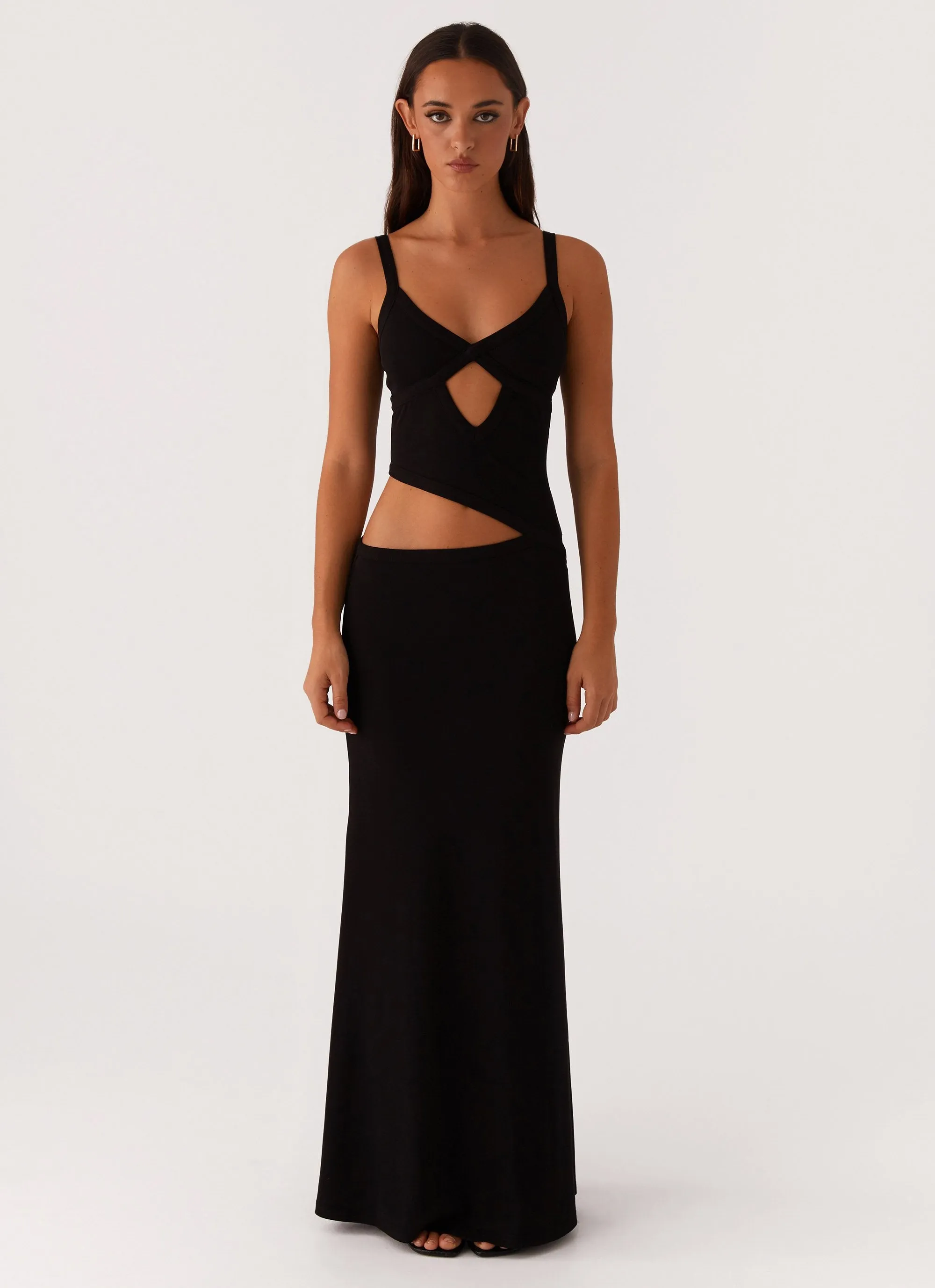 Jocelyn Maxi Dress - Black Subtle Stitch