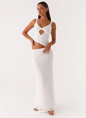 Mix-And-Match Jocelyn Maxi Dress - White Crochet
