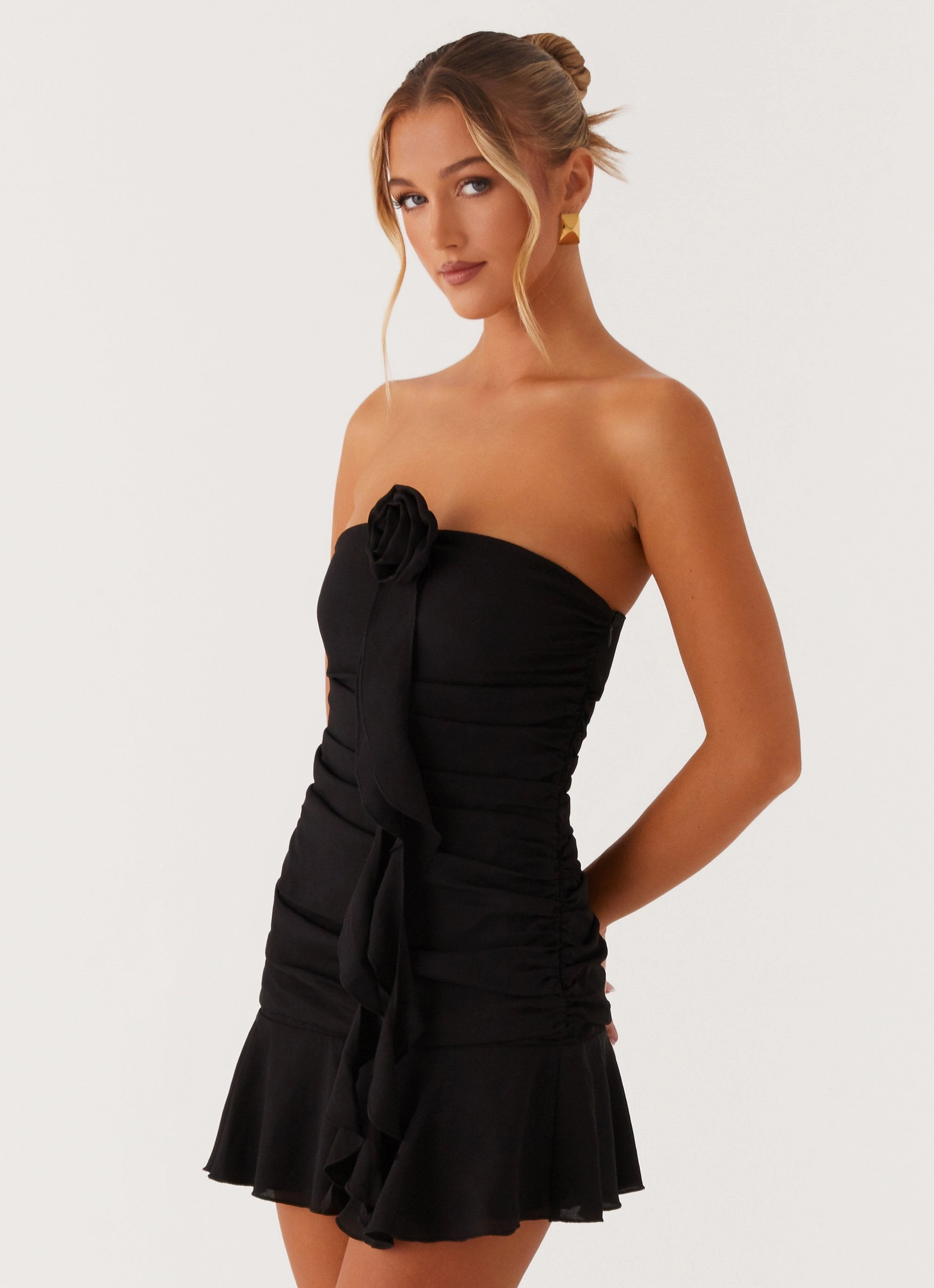 Jodie Mini Dress - Black Classic Grace Comfortable office piece