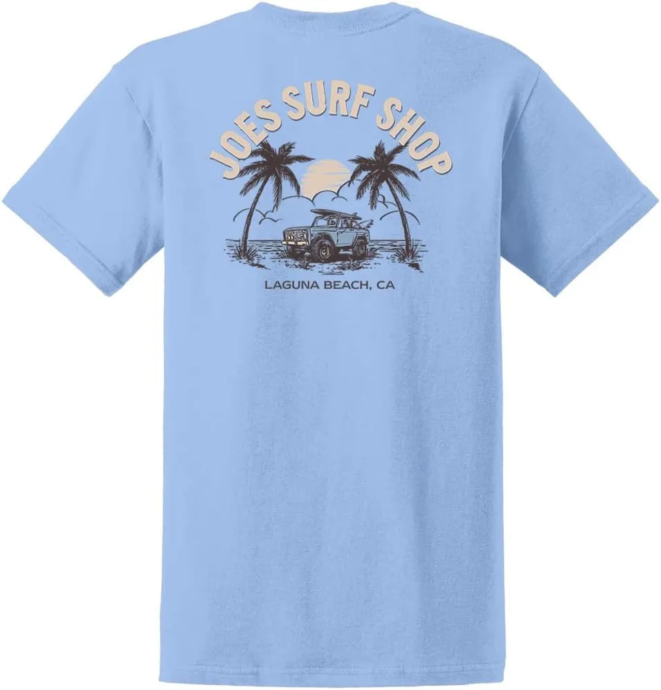 JOES SURF SHOP Men's Early Bird Logo Heavyweight Tees in Regular, Big and Tall