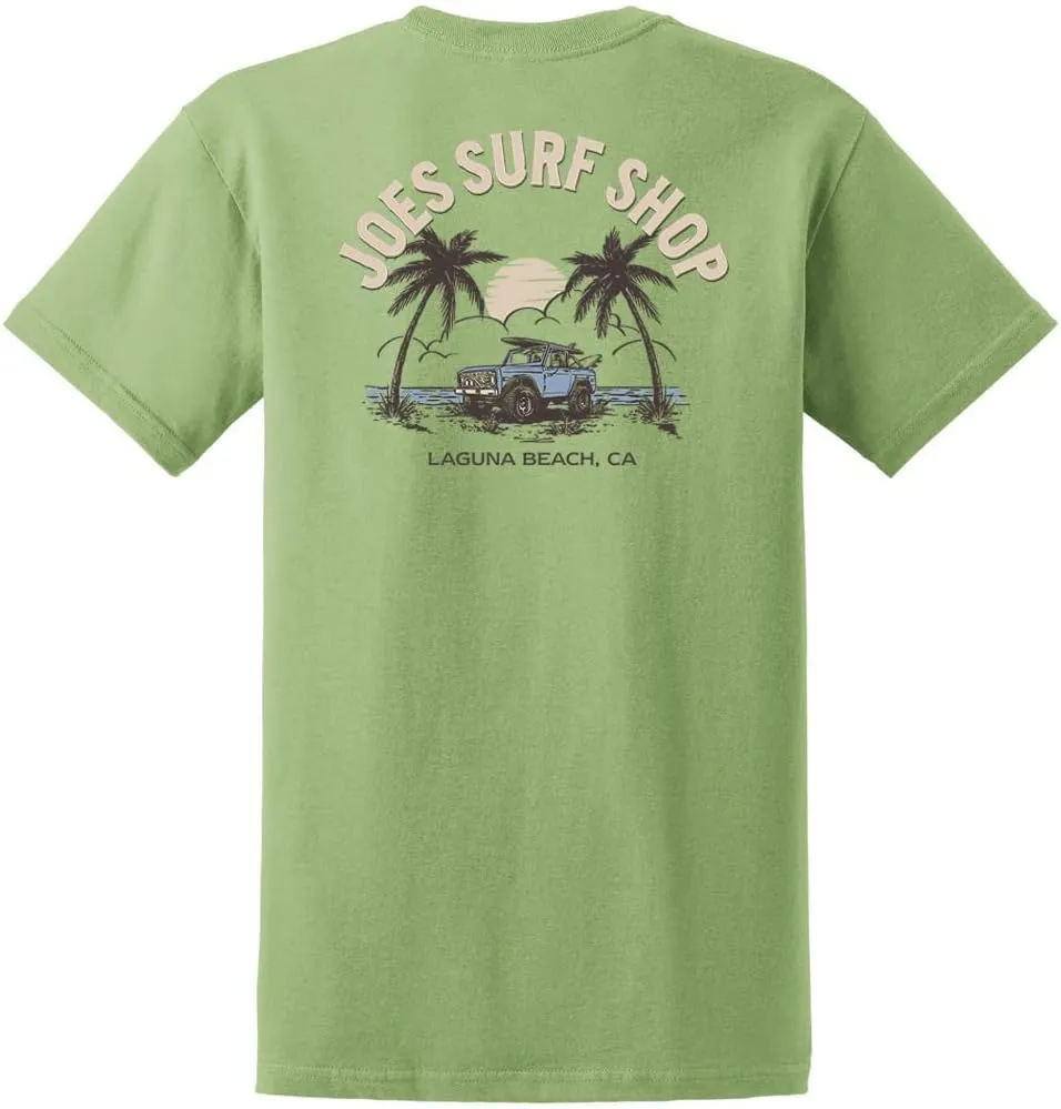 JOES SURF SHOP Men's Early Bird Logo Heavyweight Tees in Regular, Big and Tall