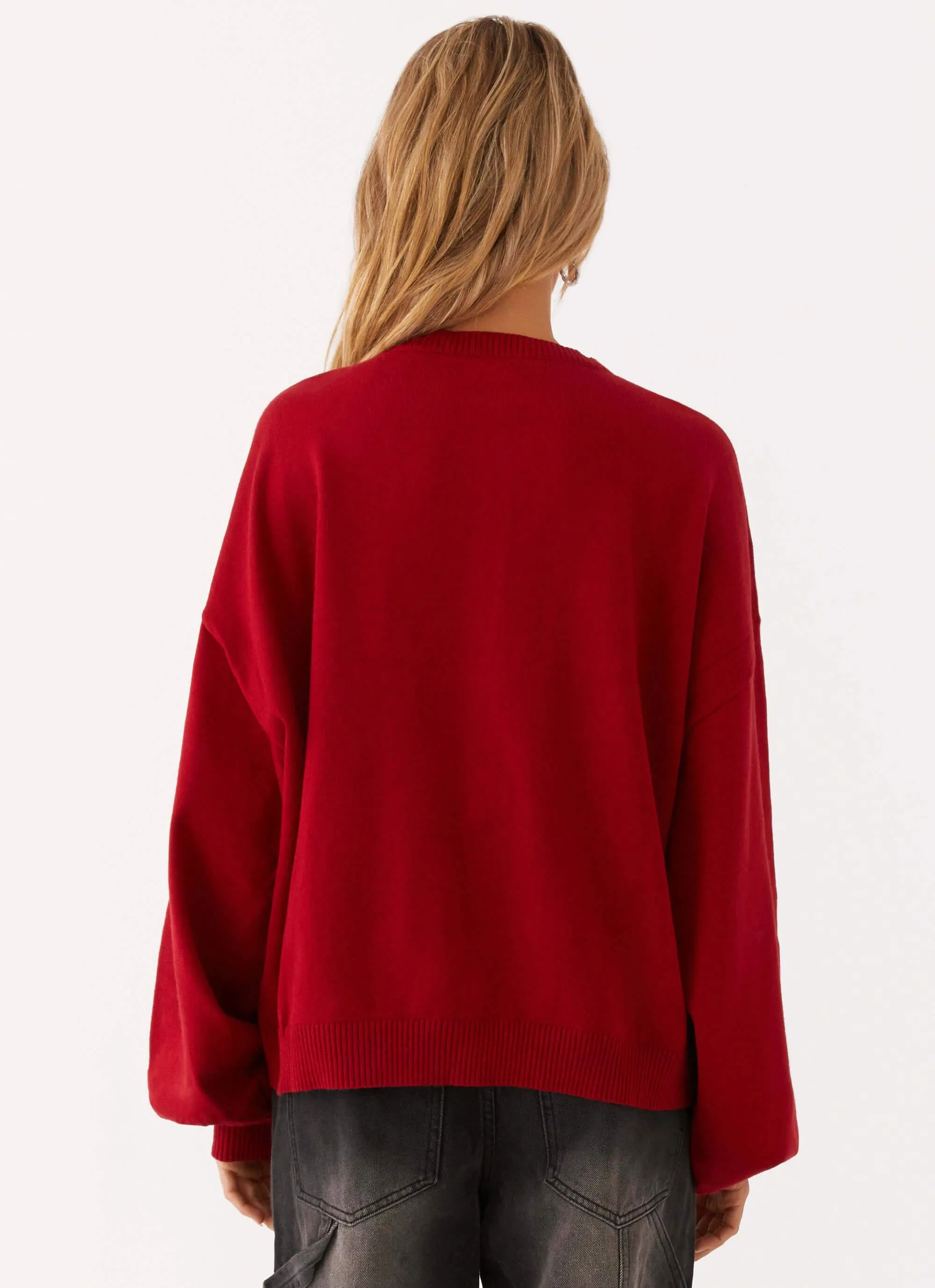 Joey Knit Cardigan - Wine AntiPilling Finish Trendy Shirt