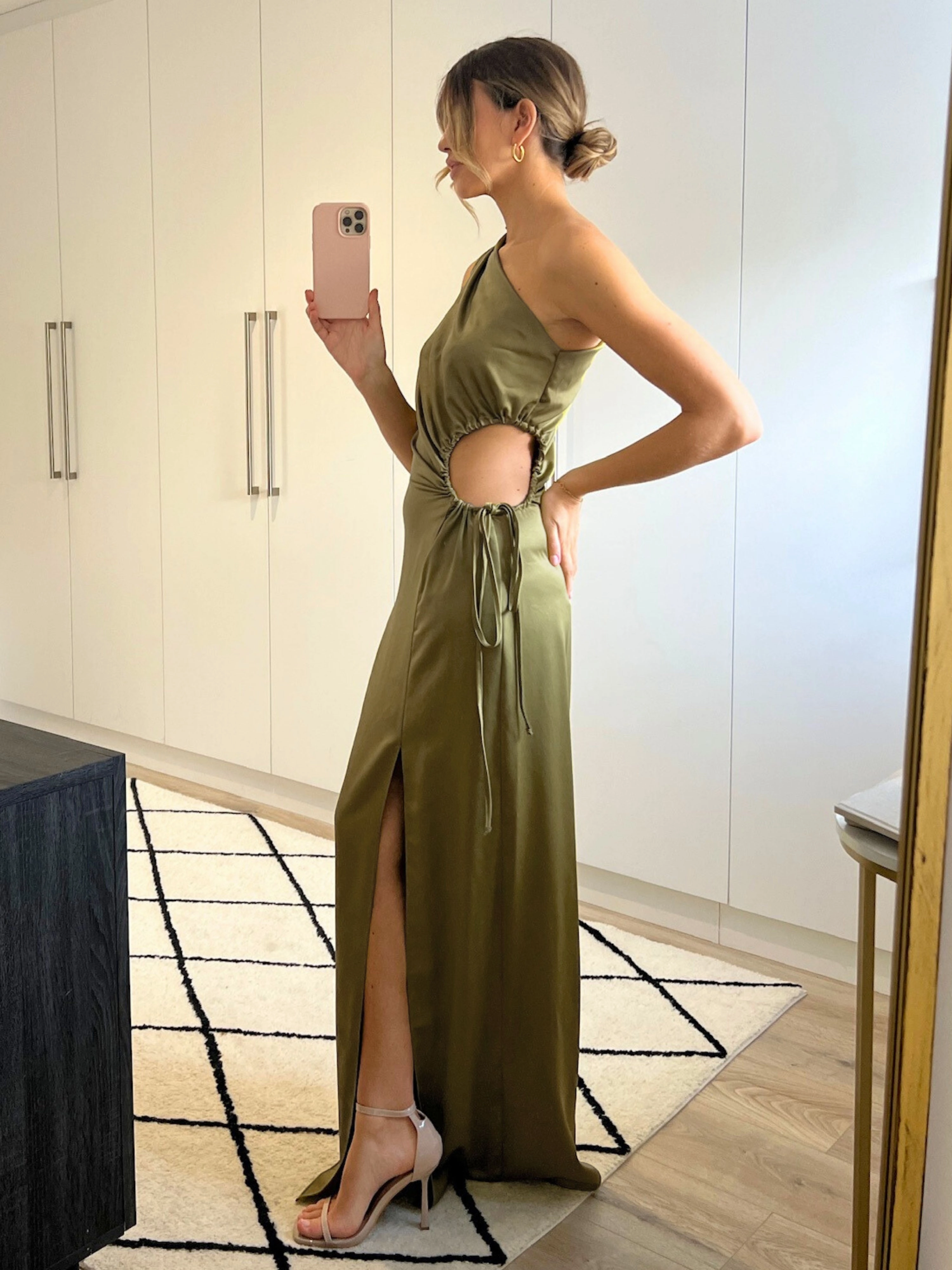 Daywear Mood Jovie Cut Out Maxi Dress / Green