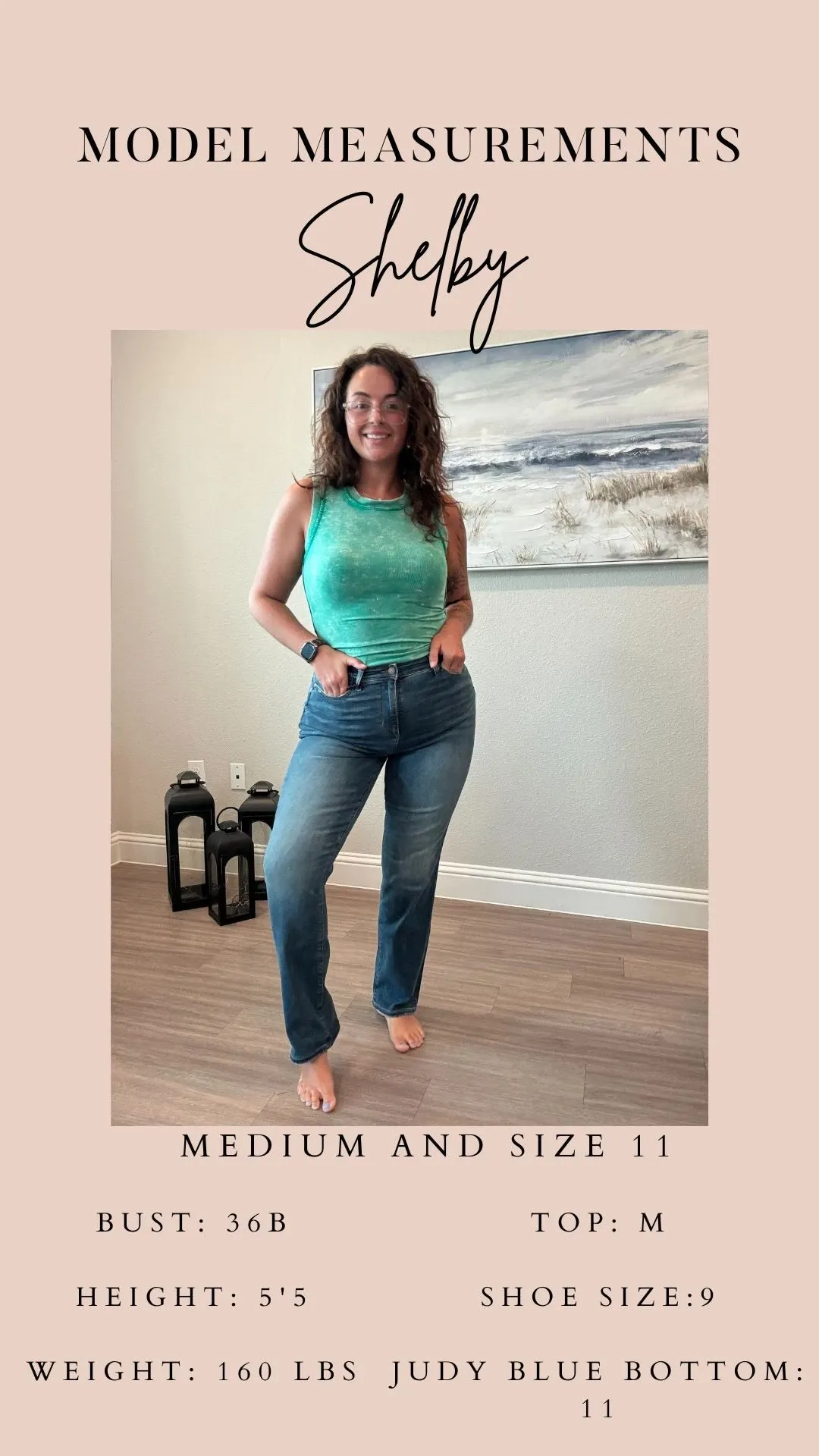 Judy Blue Dk Blue High Waist Straight Fit Denim 8601