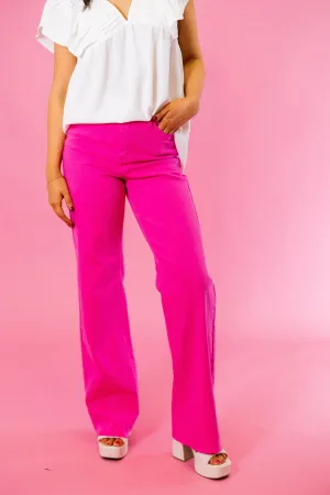 Judy Blue: High Waist Pink Dyed 90's Straight Jeans