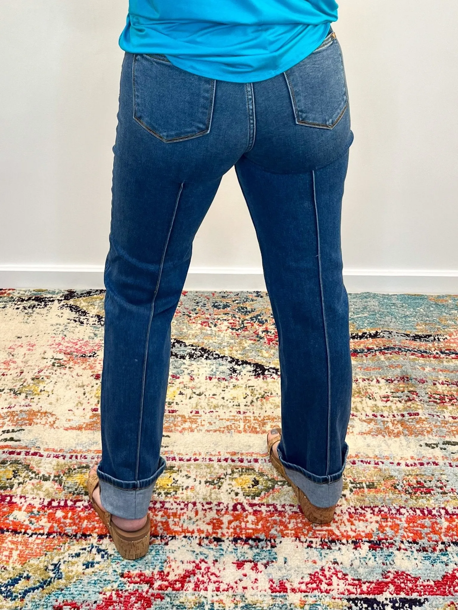 Judy Blue LiftLine Straight Jeans with Butt Lifting Seams