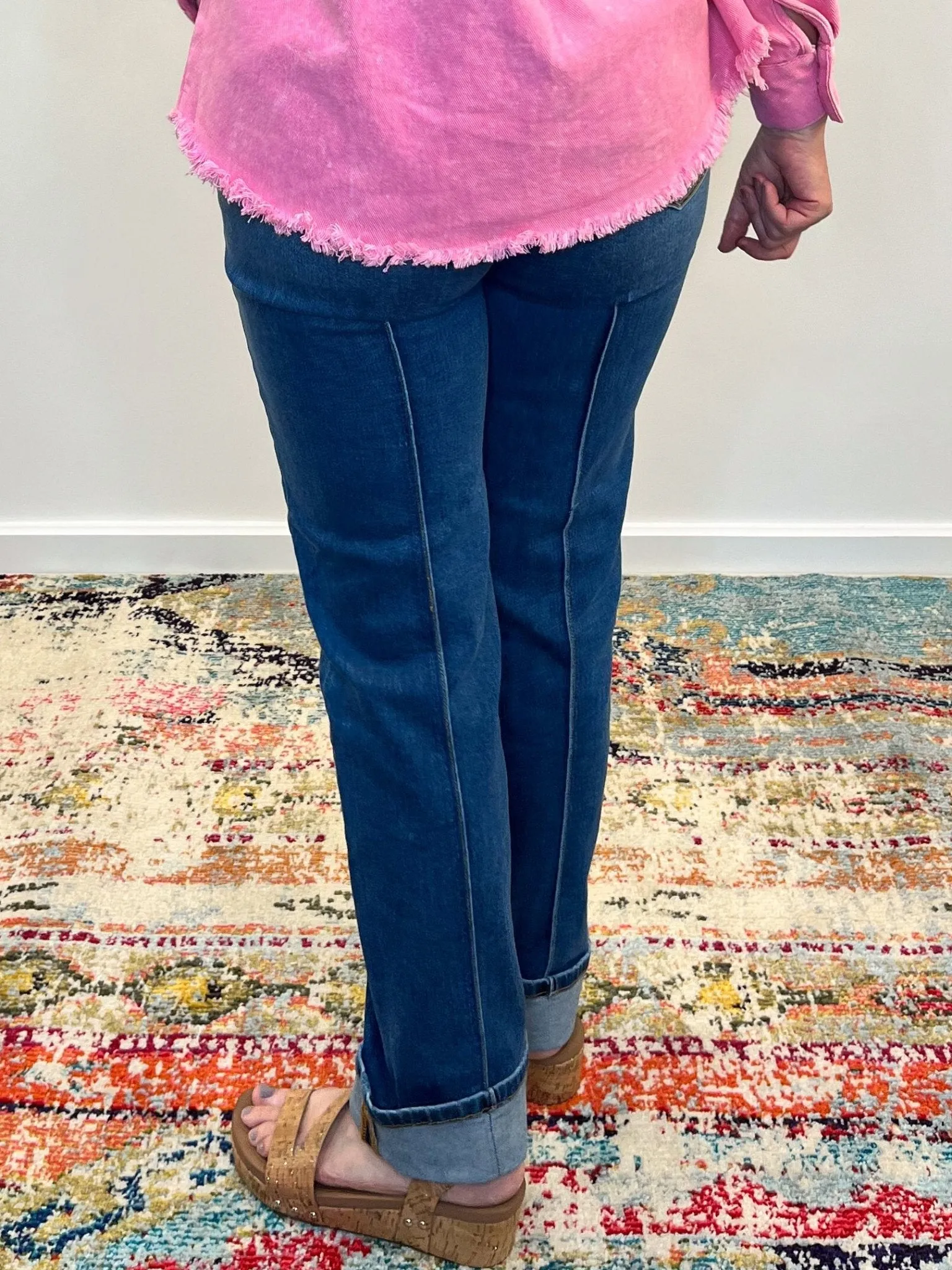 Judy Blue LiftLine Straight Jeans with Butt Lifting Seams