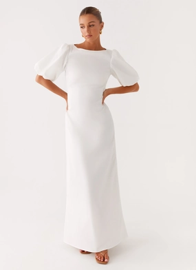 Judy Maxi Dress - White Perfectly Fit Look Everyday Movement