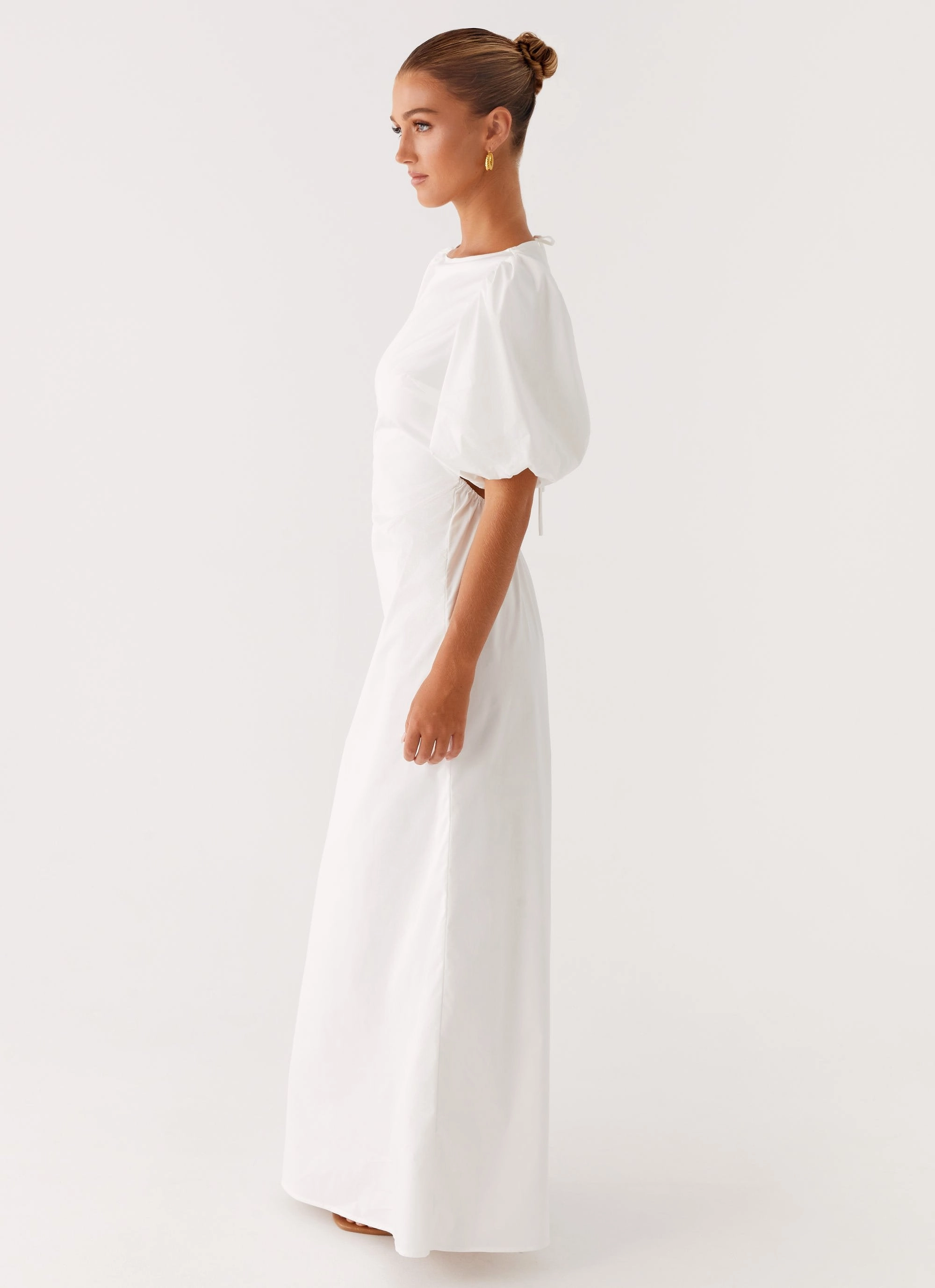 Versatile Design Balanced Texture Judy Maxi Dress - White