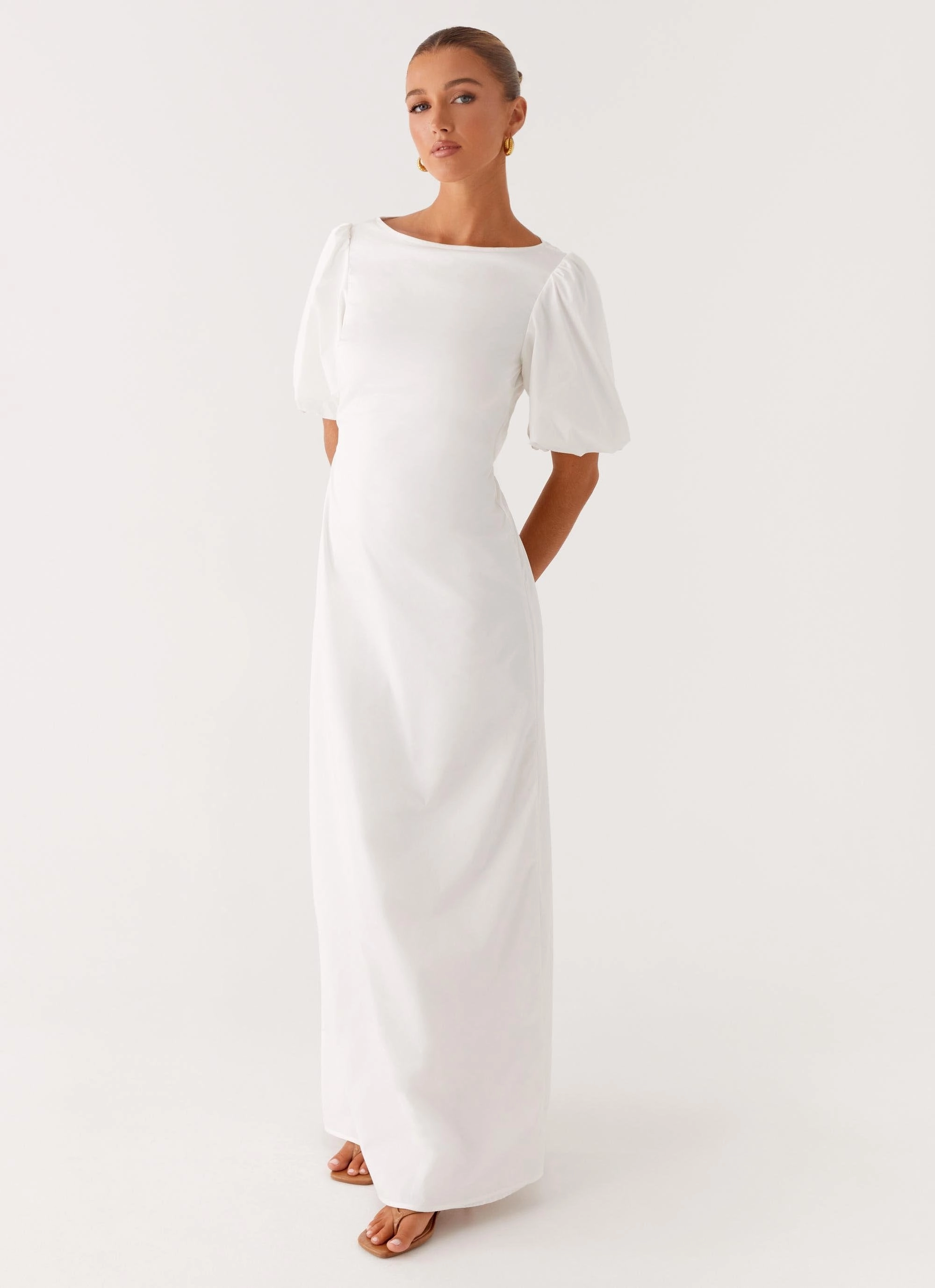 Judy Maxi Dress - White warm tones