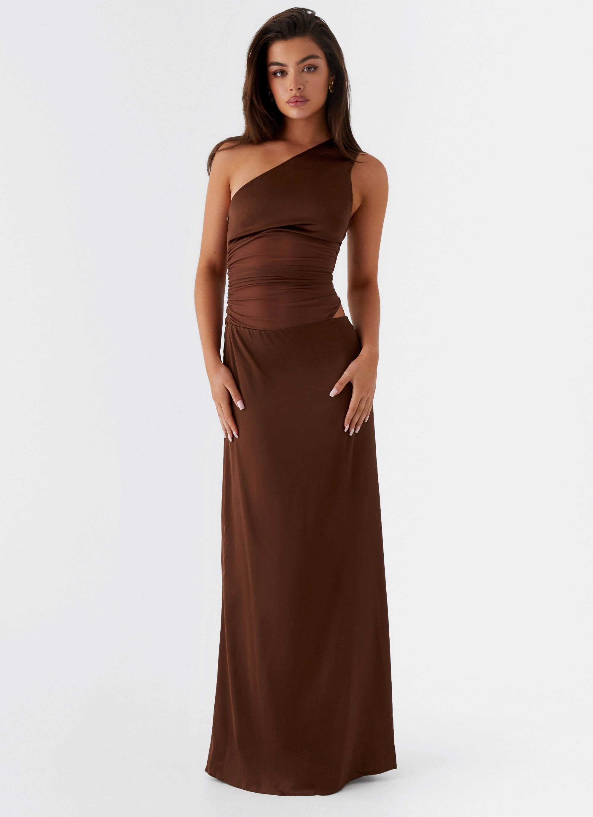 Smooth Detail Juliette Maxi Dress - Chocolate