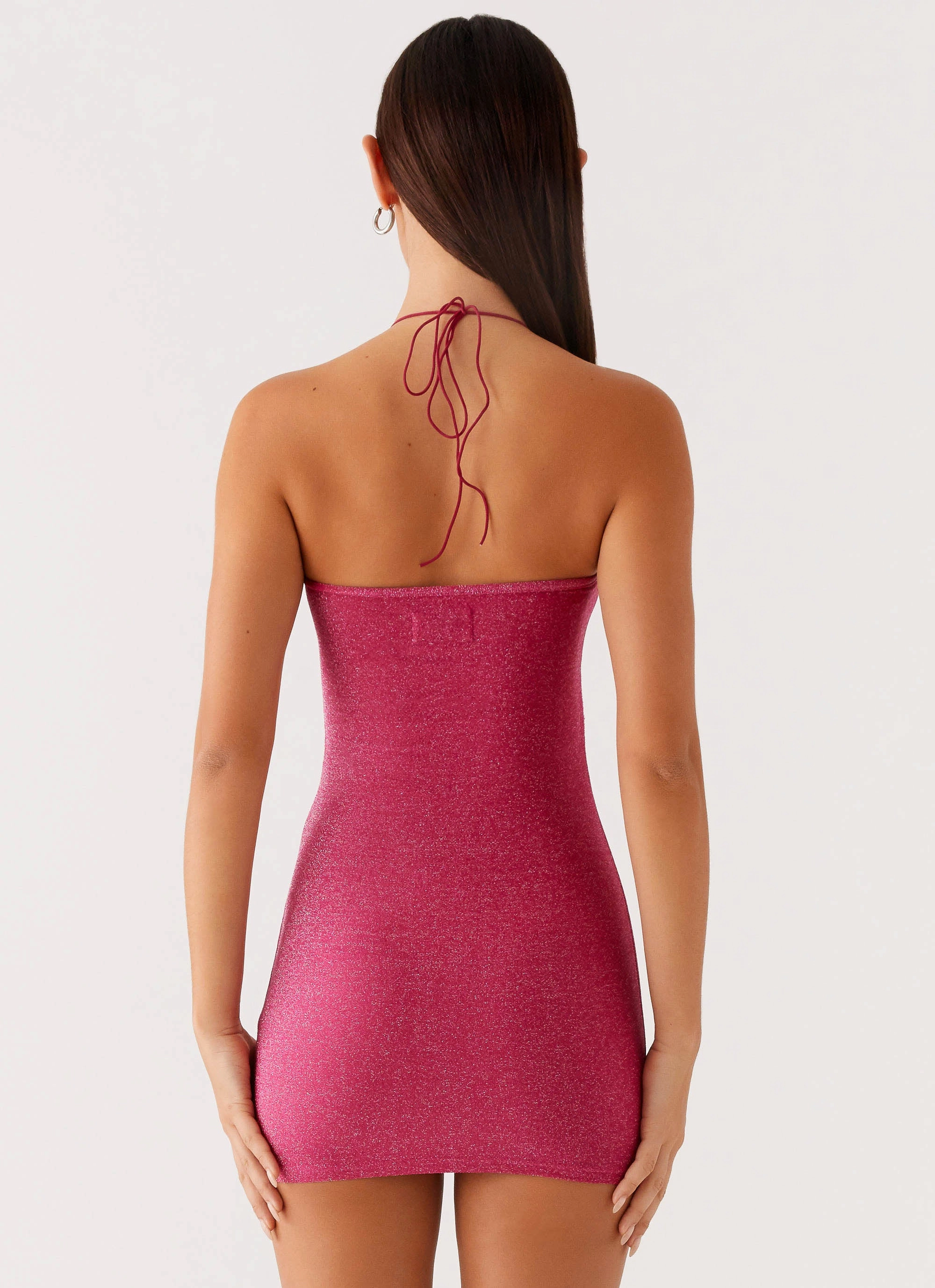 Sleek and Flattering Jupiter Mini Dress - Raspberry