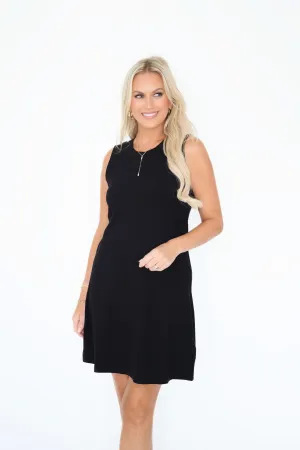 Justine Dress - Black Easycare