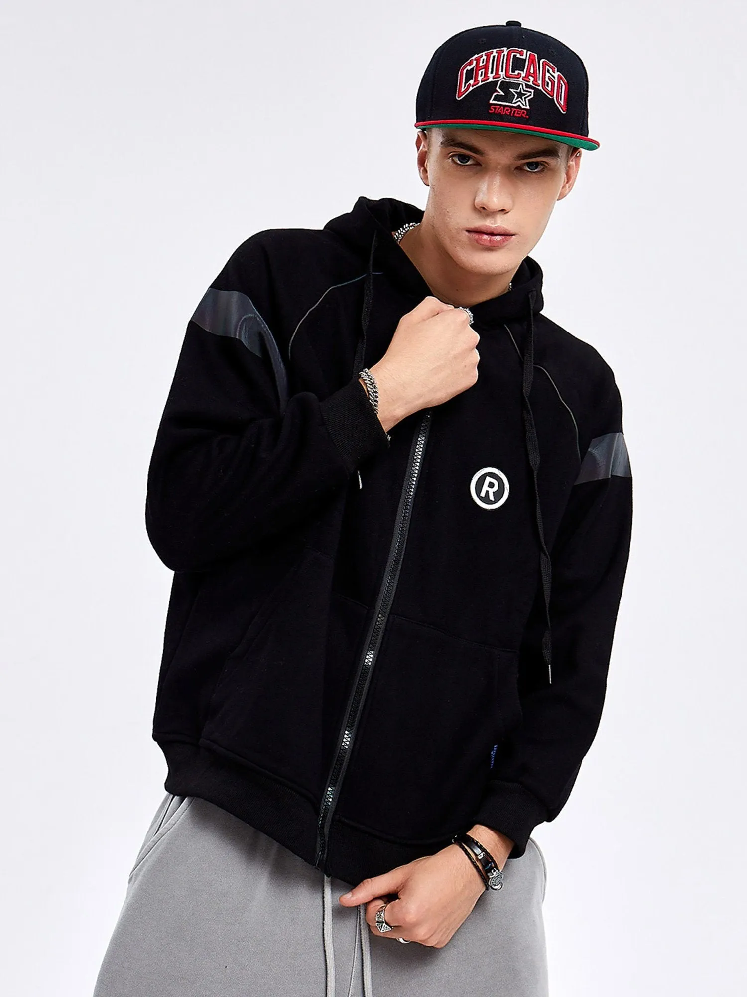 JUSTNOTAG Plain Cotton Zip-Up Hoodies
