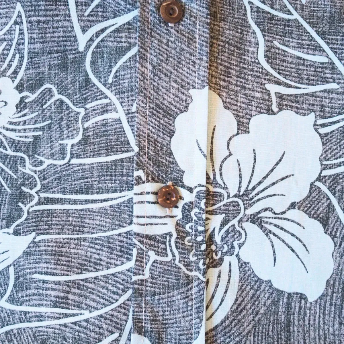 ka'anapali black REVERSE print hawaiian cotton shirt