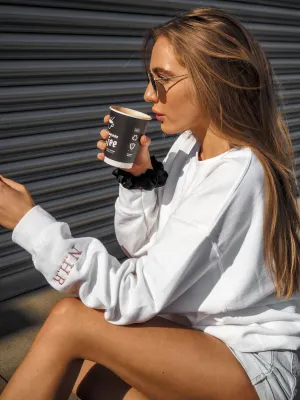 Kai Personalised Round Neck Star Sweater / White Perfect Layer