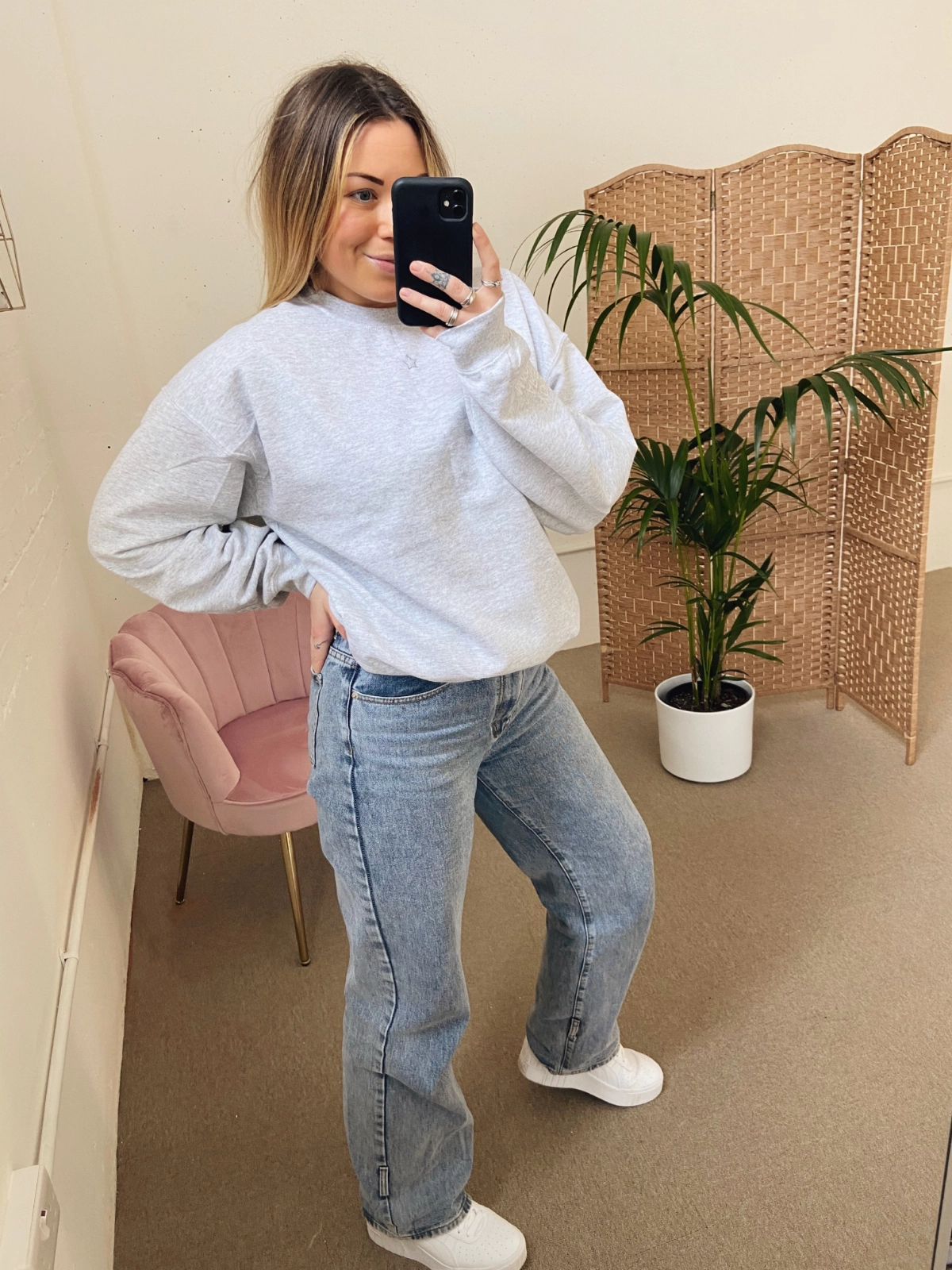 Kai Personalised Round Neck Star Sweater / Grey Flexible Fabric Versatile Clothing