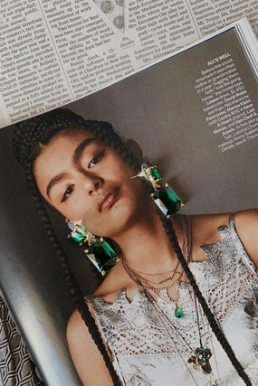 Kaleidoscope Earrings PolishedFinish Contoured Side Panels