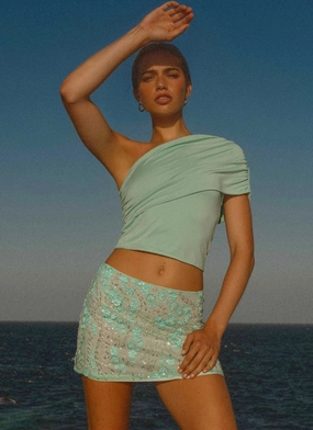 Kandi Mini Skirt - Mint Perfect Fit