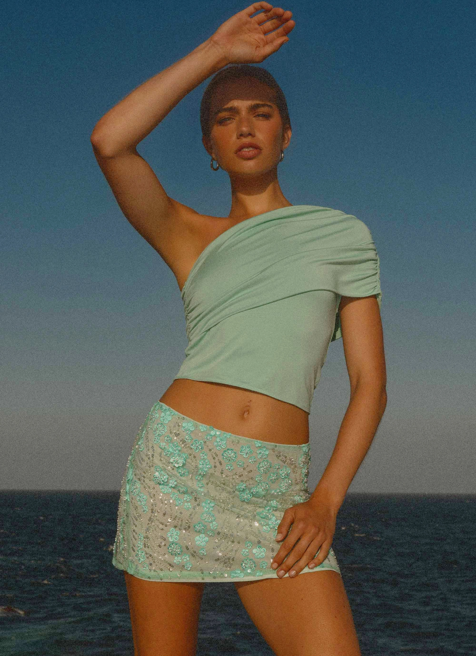 Kandi Mini Skirt - Mint Perfect Fit