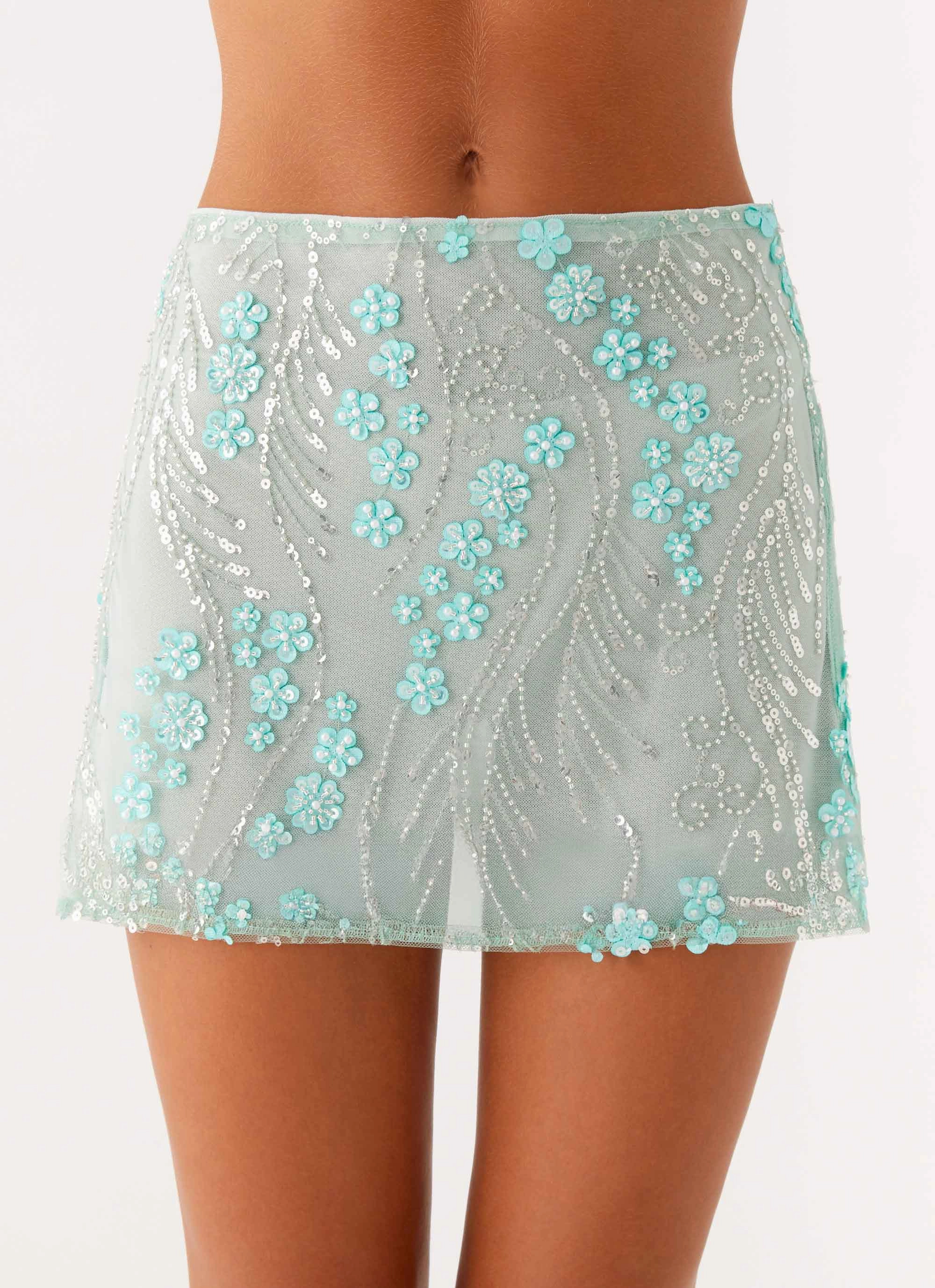 Kandi Mini Skirt - Mint Flexible Durability Padded hips