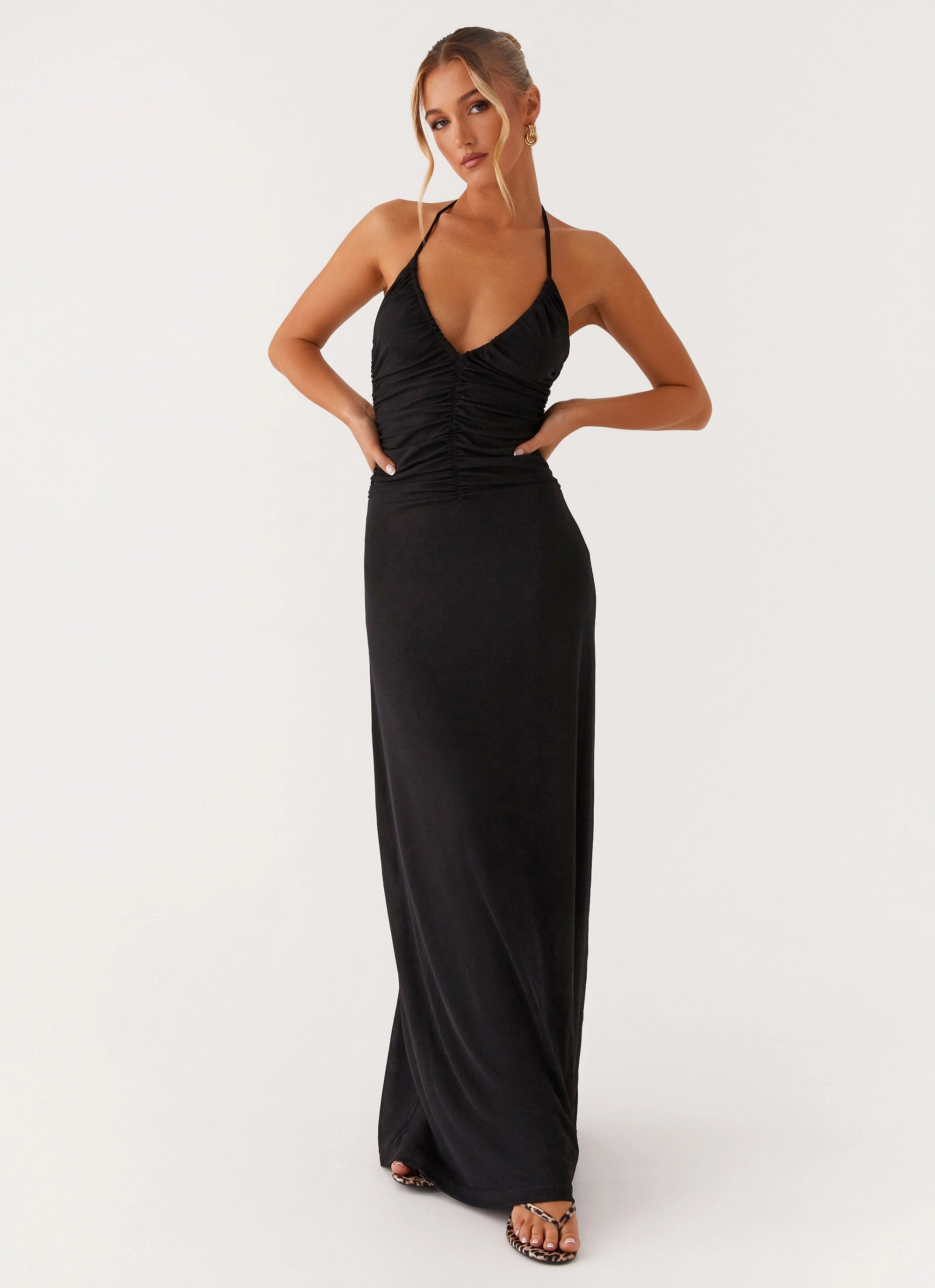 Kansas Maxi Dress - Black Functional Style