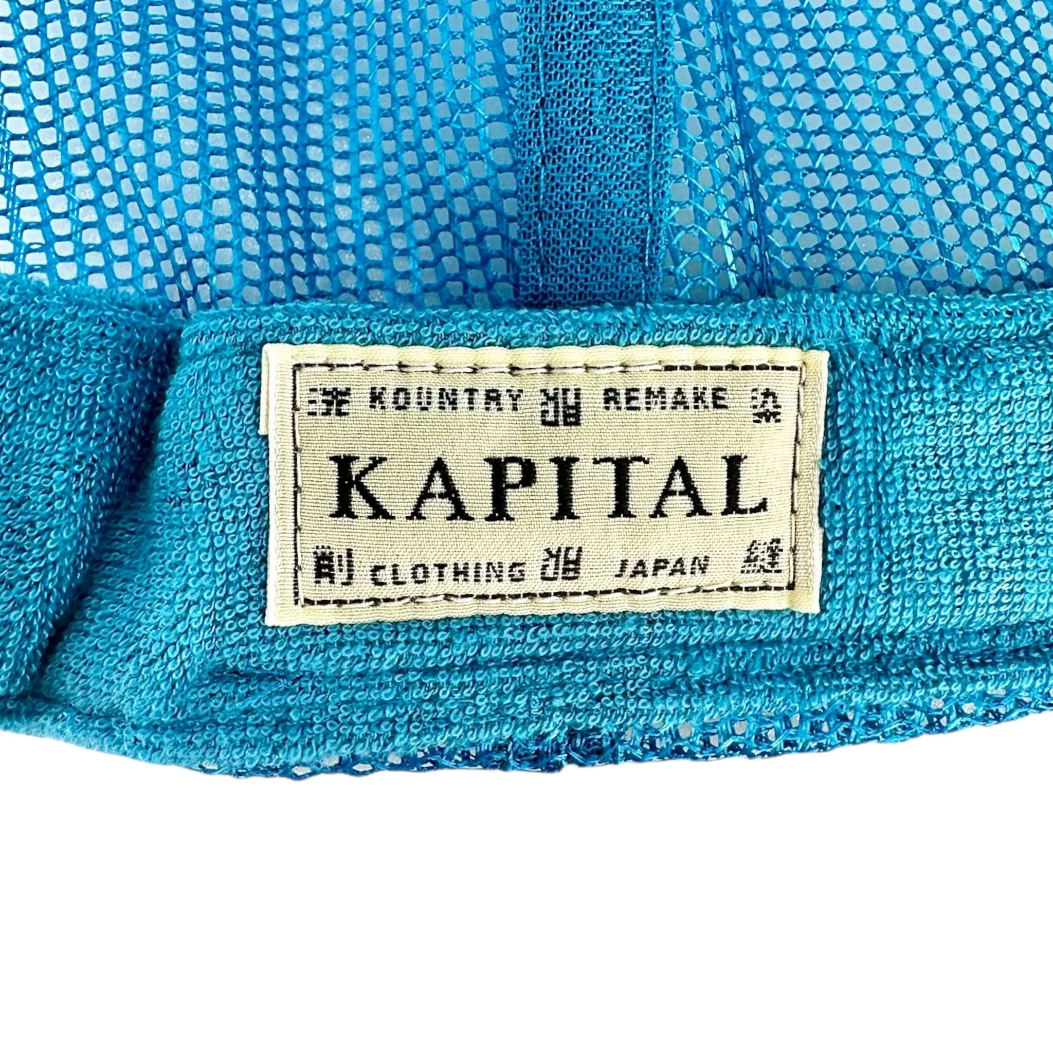 Kapital Denim Men Love Cats Trucker Hat Black Blue