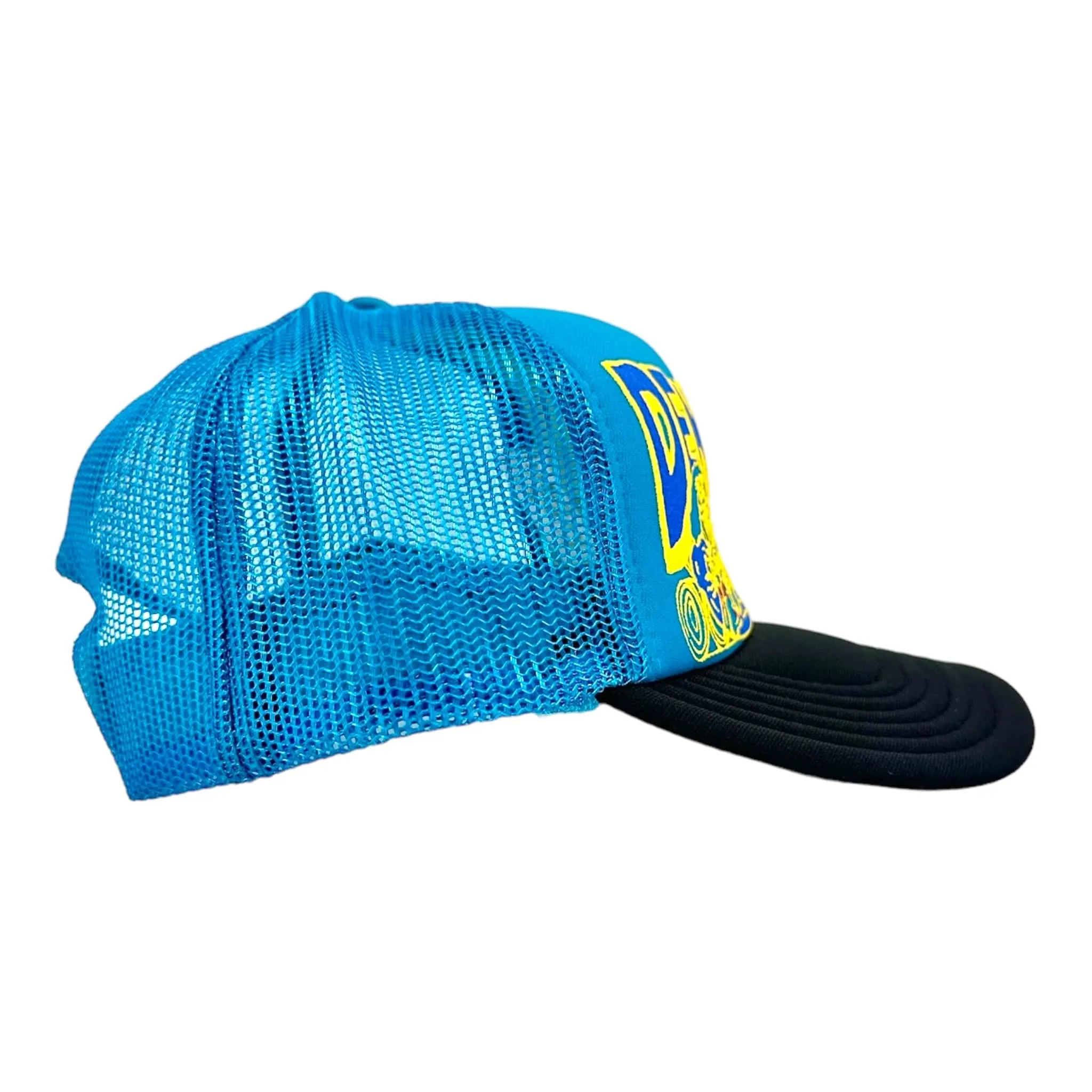 Kapital Denim Men Love Cats Trucker Hat Black Blue