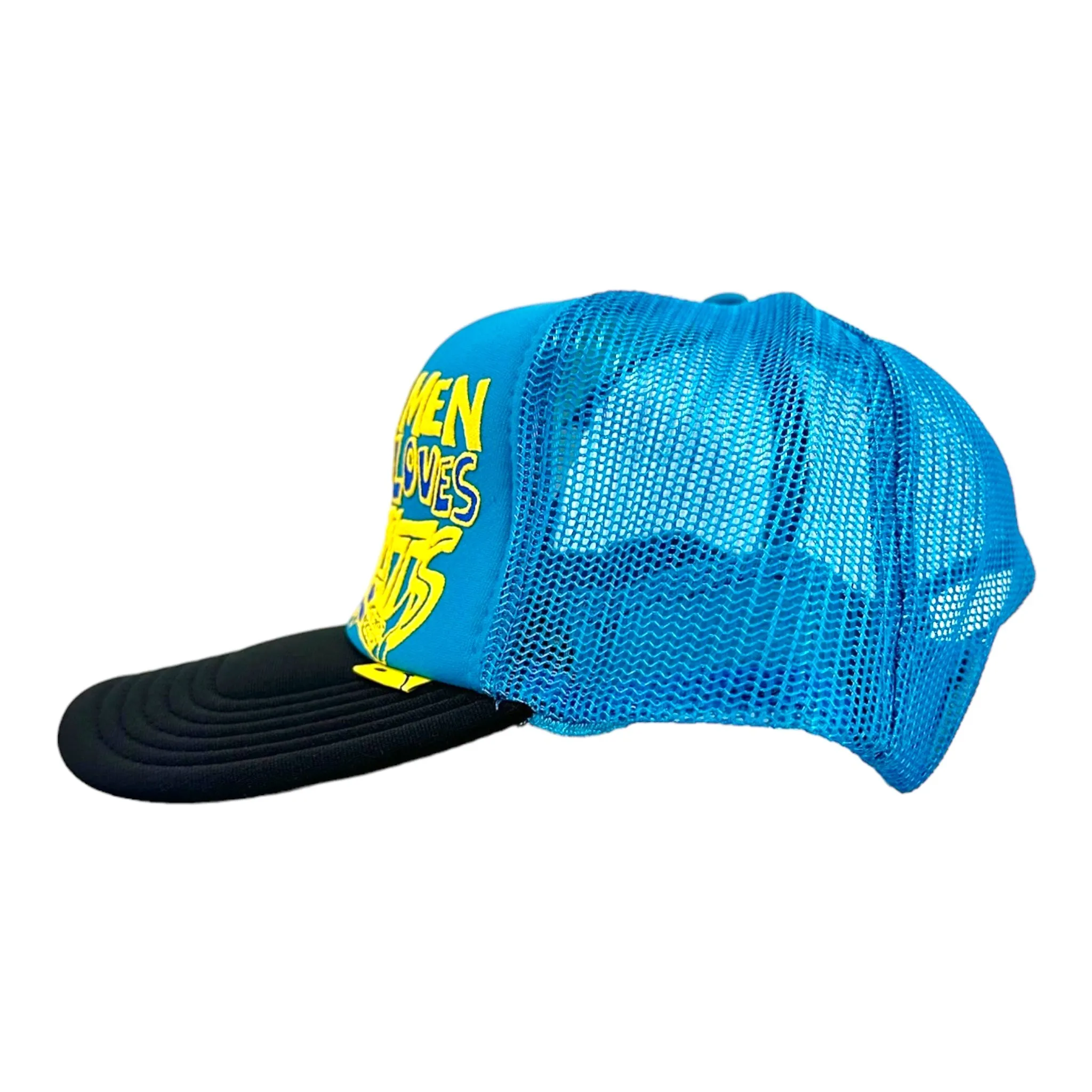 Kapital Denim Men Love Cats Trucker Hat Black Blue