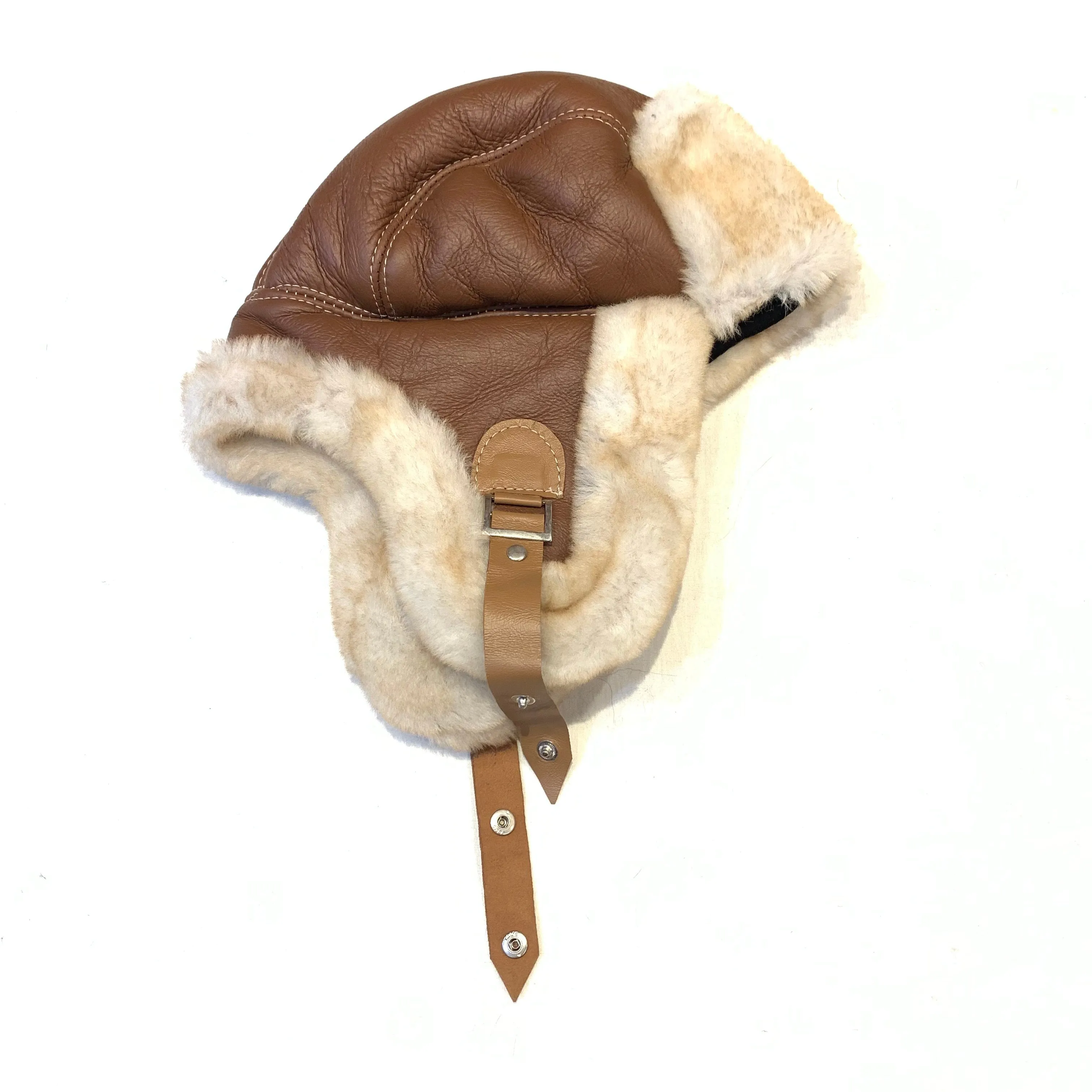 Kashani Cognac Shearling Aviator Hat