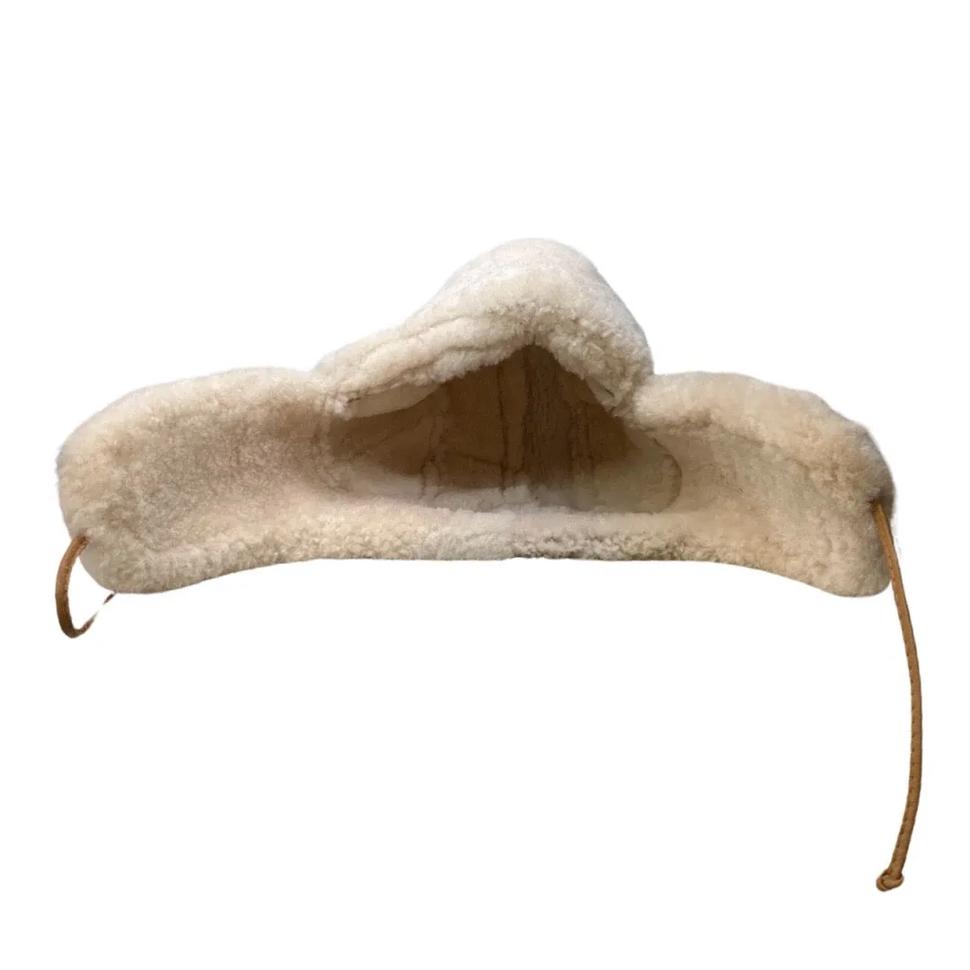Kashani Tan Suede Shearling Aviator Hat