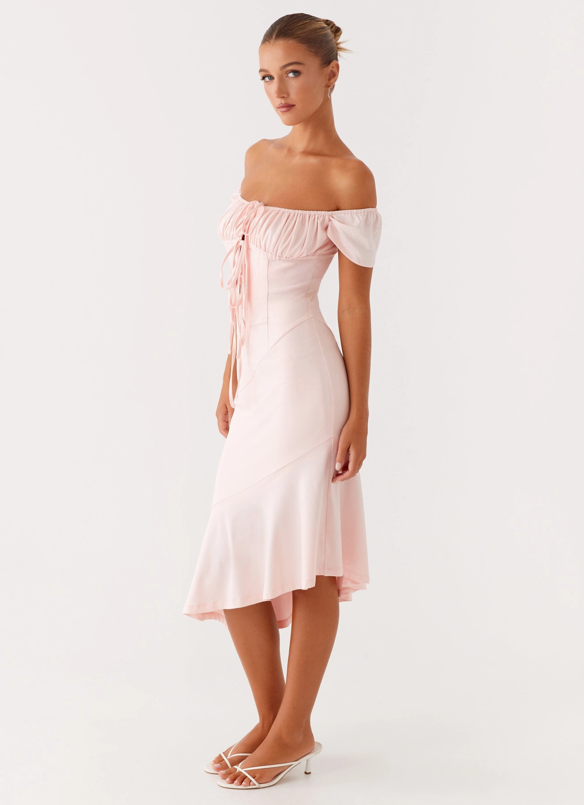 Soft Detail Katherine Midi Dress - Pink