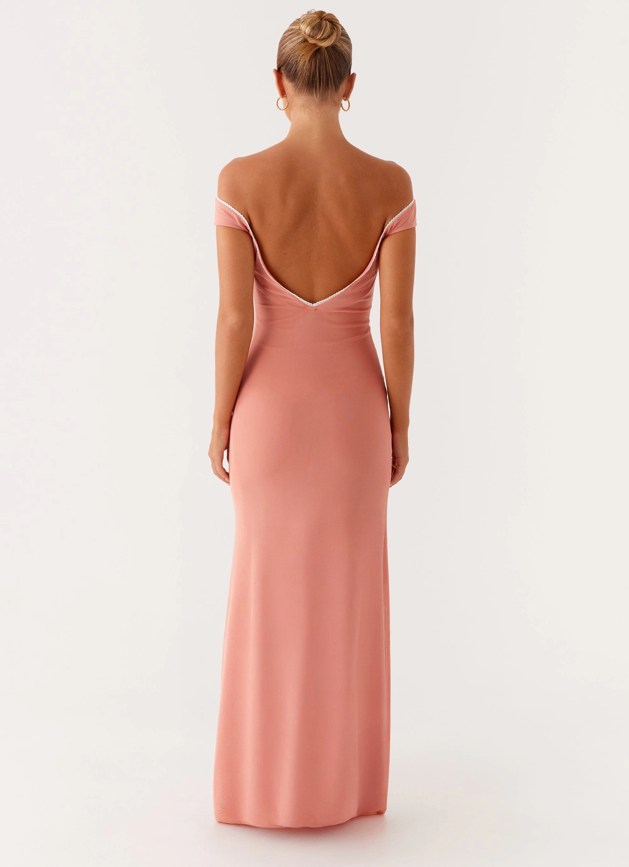 Katiya Maxi Dress - Peach bold appearance Street Vibe