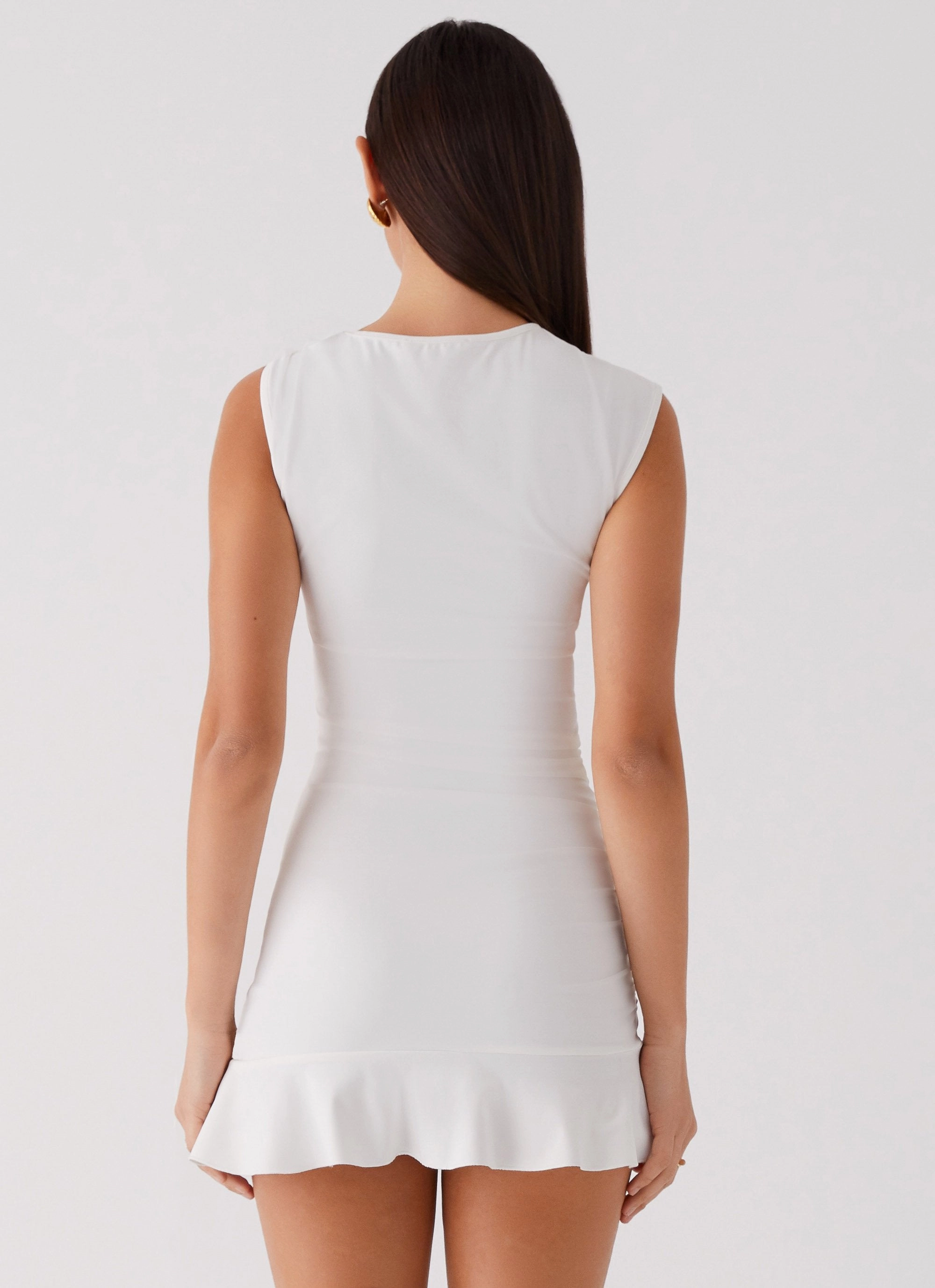Katy Frill Mini Dress - Ivory Mood Flex