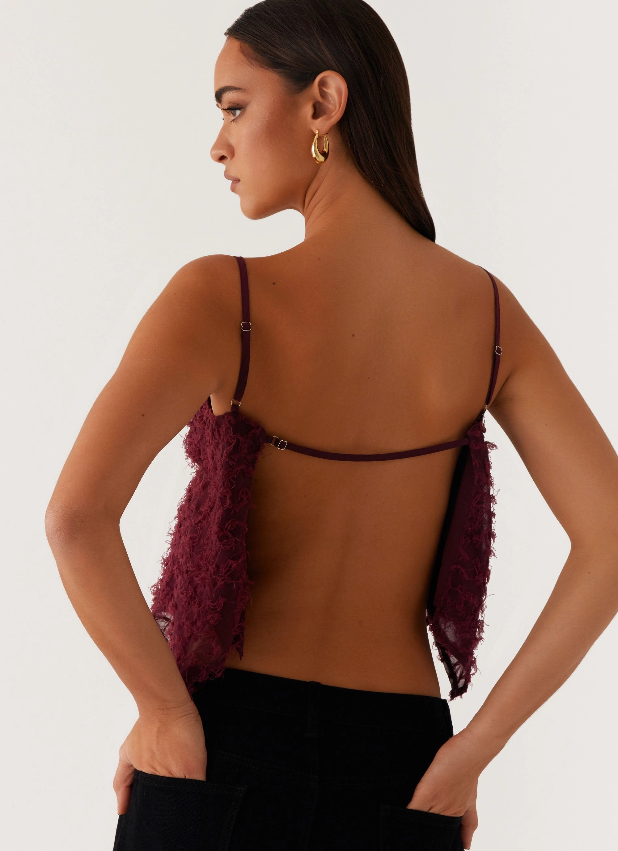 Katya Asymmetric Top - Maroon EthicallySourced