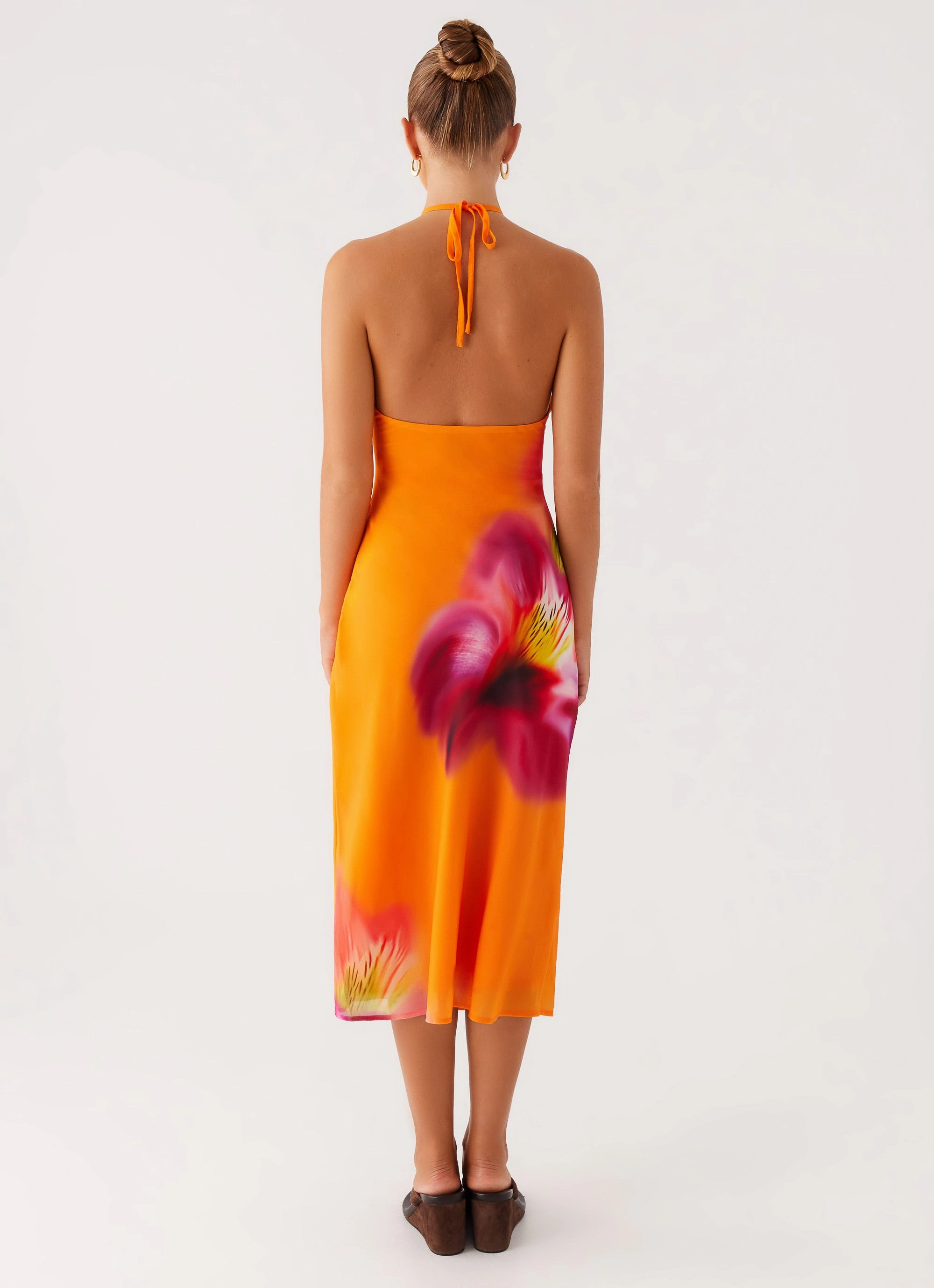 Kea Midi Dress - Orange Tropical Day Chic Modern Silhouette