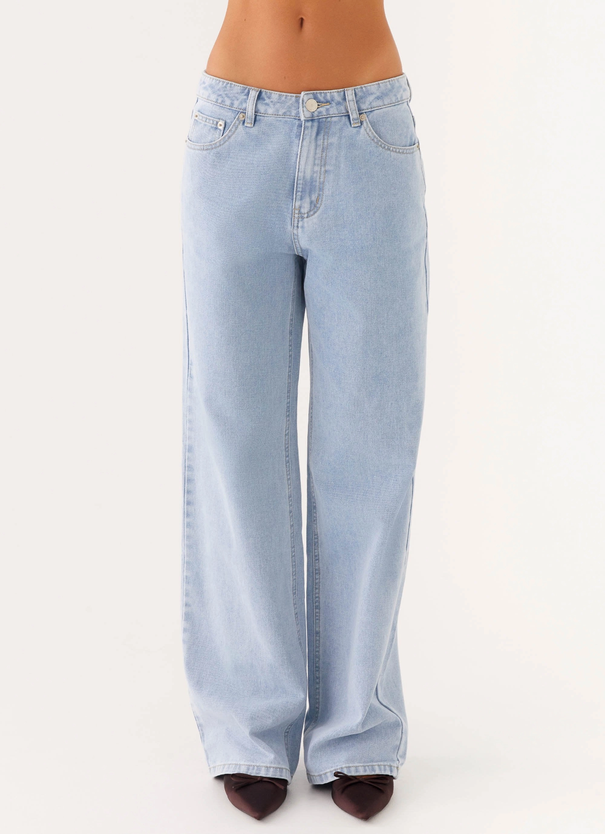 Keanna Low Rise Denim Jeans - Sky Versatile Waist Movement Fit