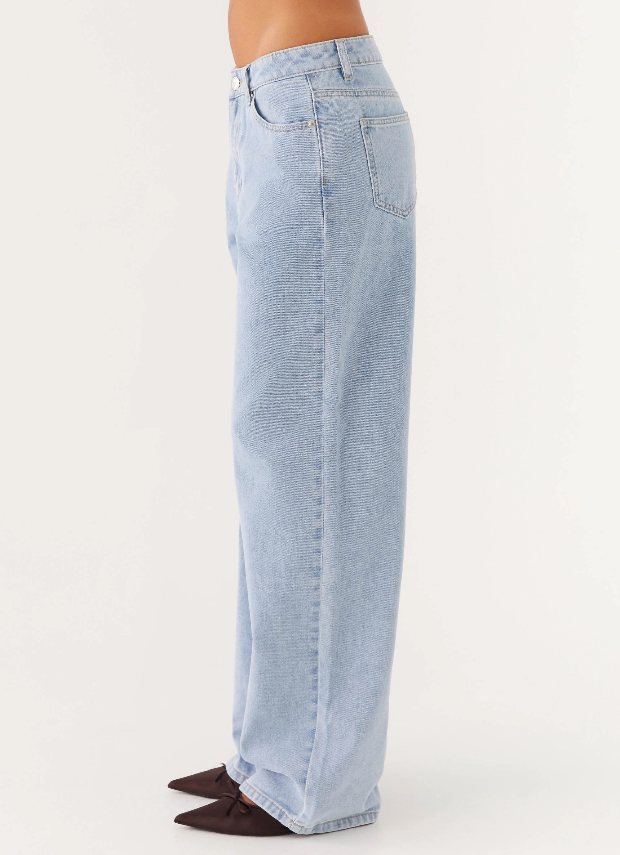 Daily Motion Long Wear Keanna Low Rise Denim Jeans - Sky