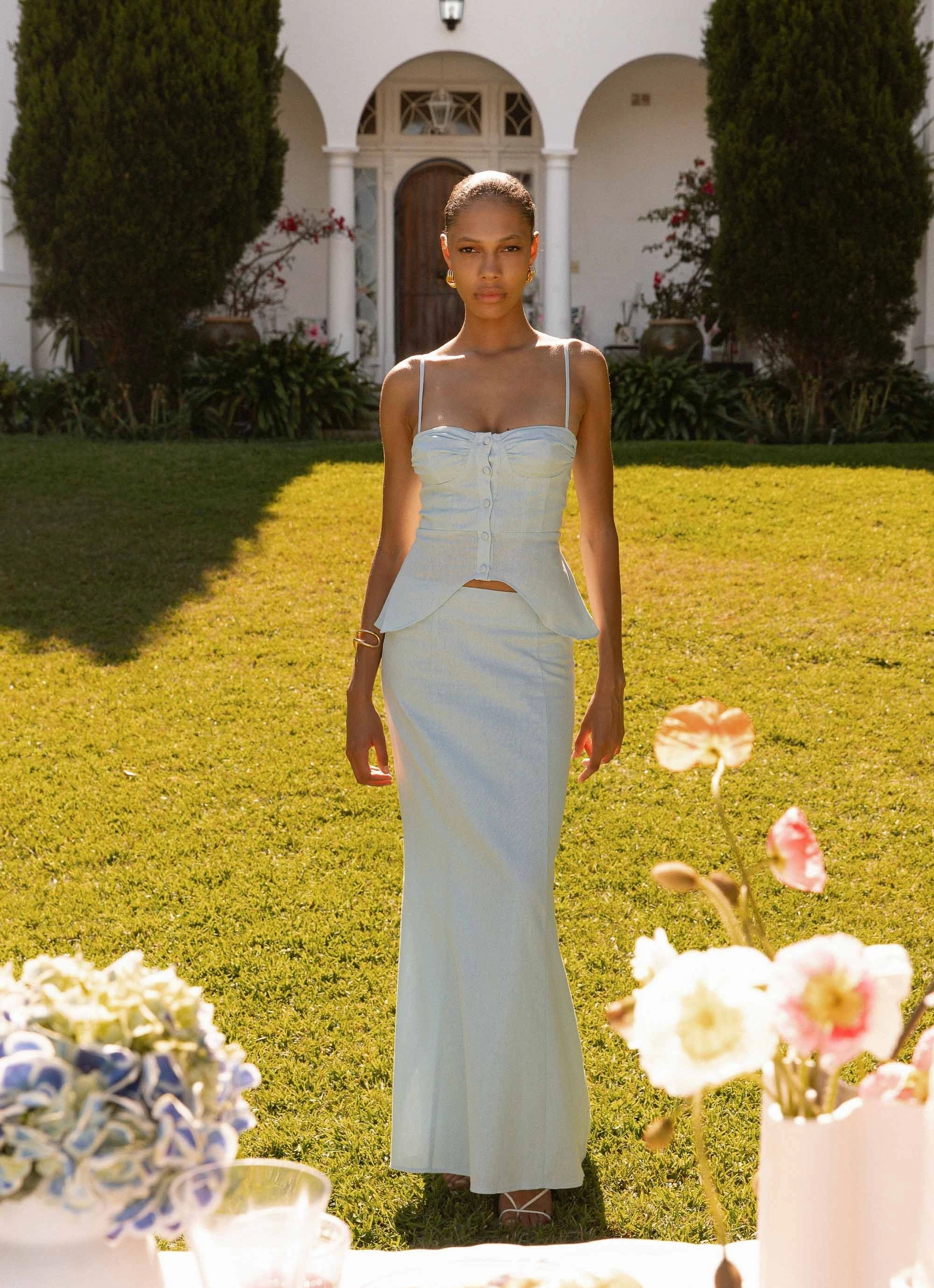 Keep Moving Maxi Skirt - Blue Urban Fashion