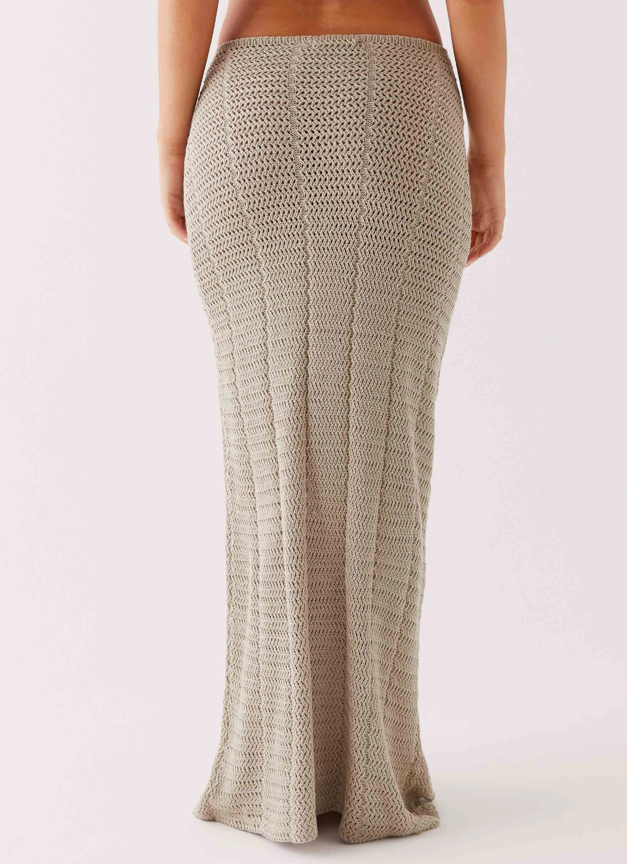 Kelcie Rose Crochet Maxi Skirt - Sage Layered Structure