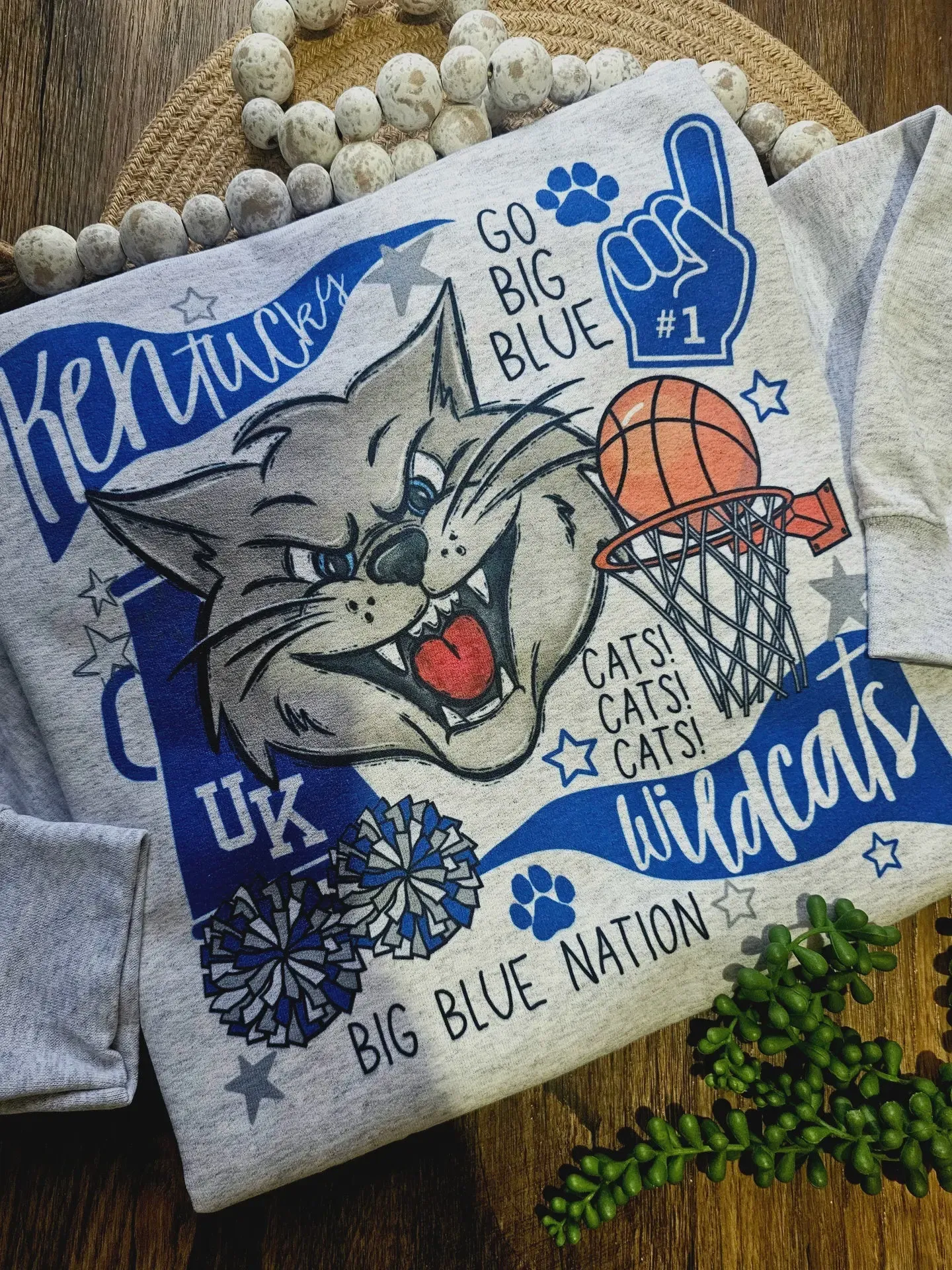 Sporty Design Anti Fade Technology Kentucky Basketball Sweatshirt