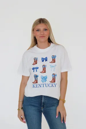Kentucky Boots & Bows T-shirt Tailored Placket BreathableMaterial