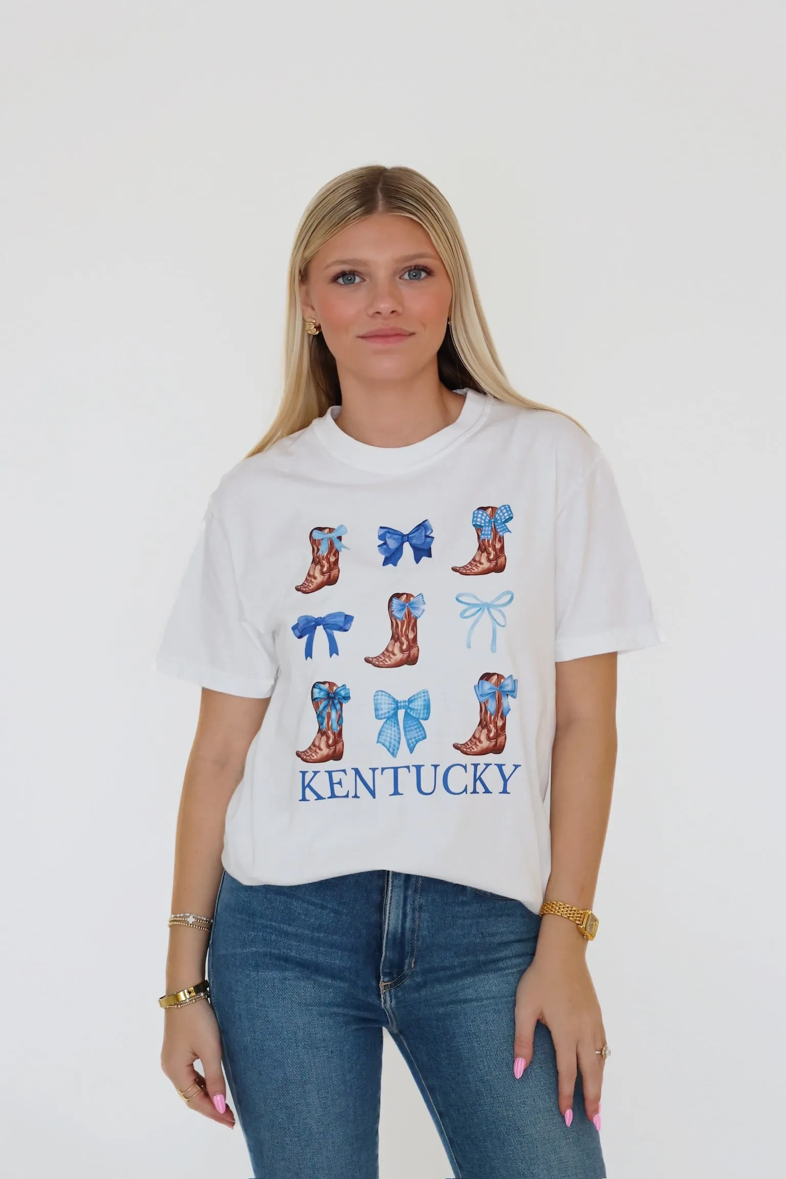 Kentucky Boots & Bows T-shirt Tailored Placket BreathableMaterial